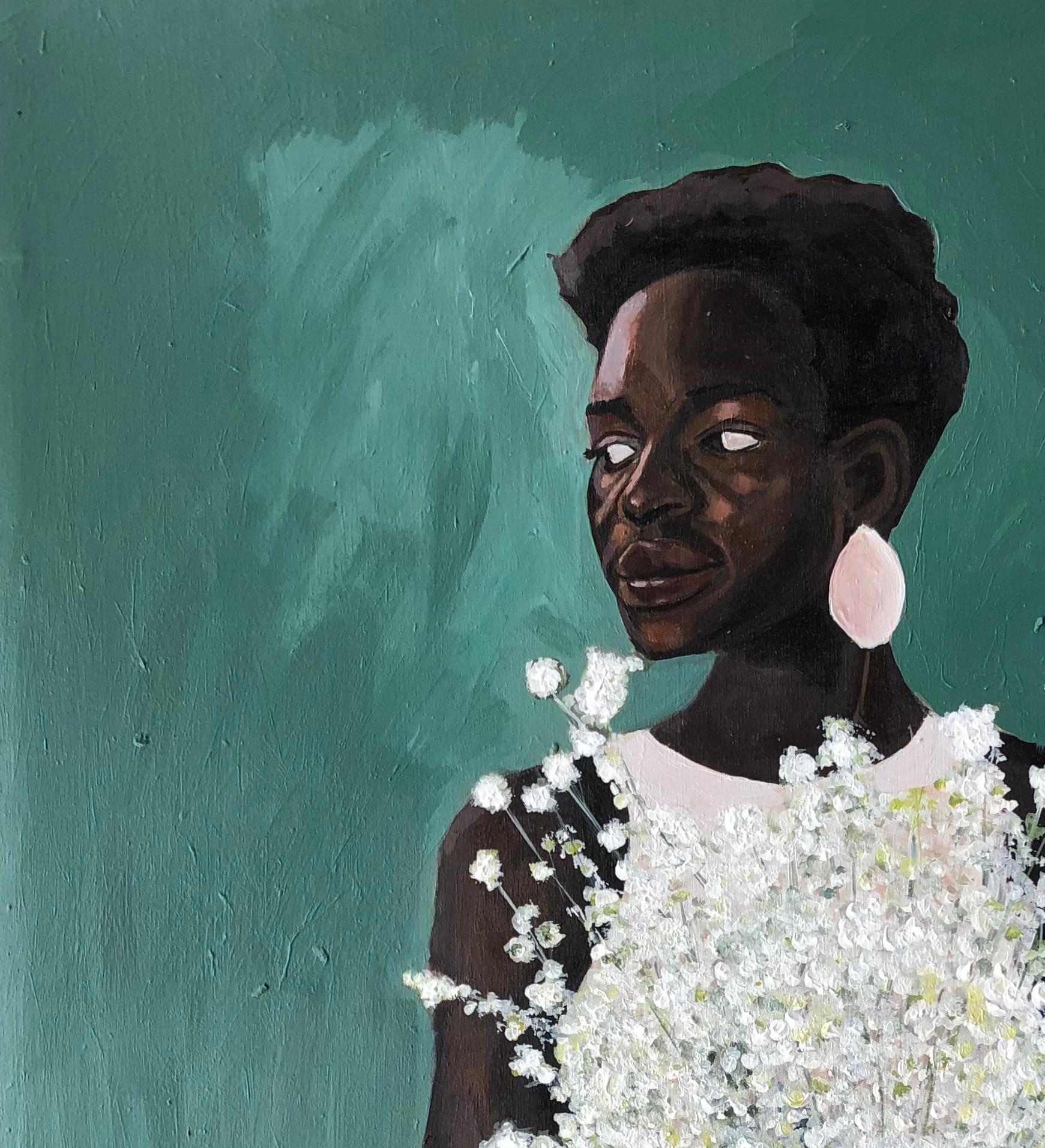 Grazia in fiore - Painting di Kayimahe Ishmael Zed