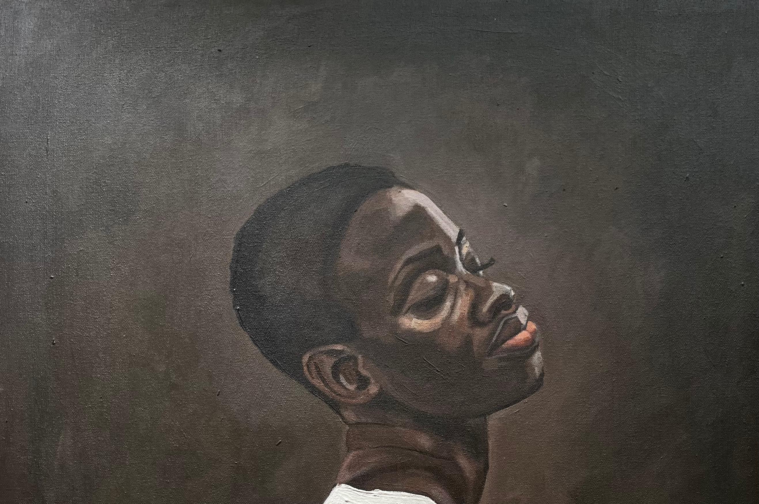 Luz interior - Siglo XXI Contemporáneo, Retrato expresionista, Mujer africana - Painting de Kayimahe Ishmael Zed