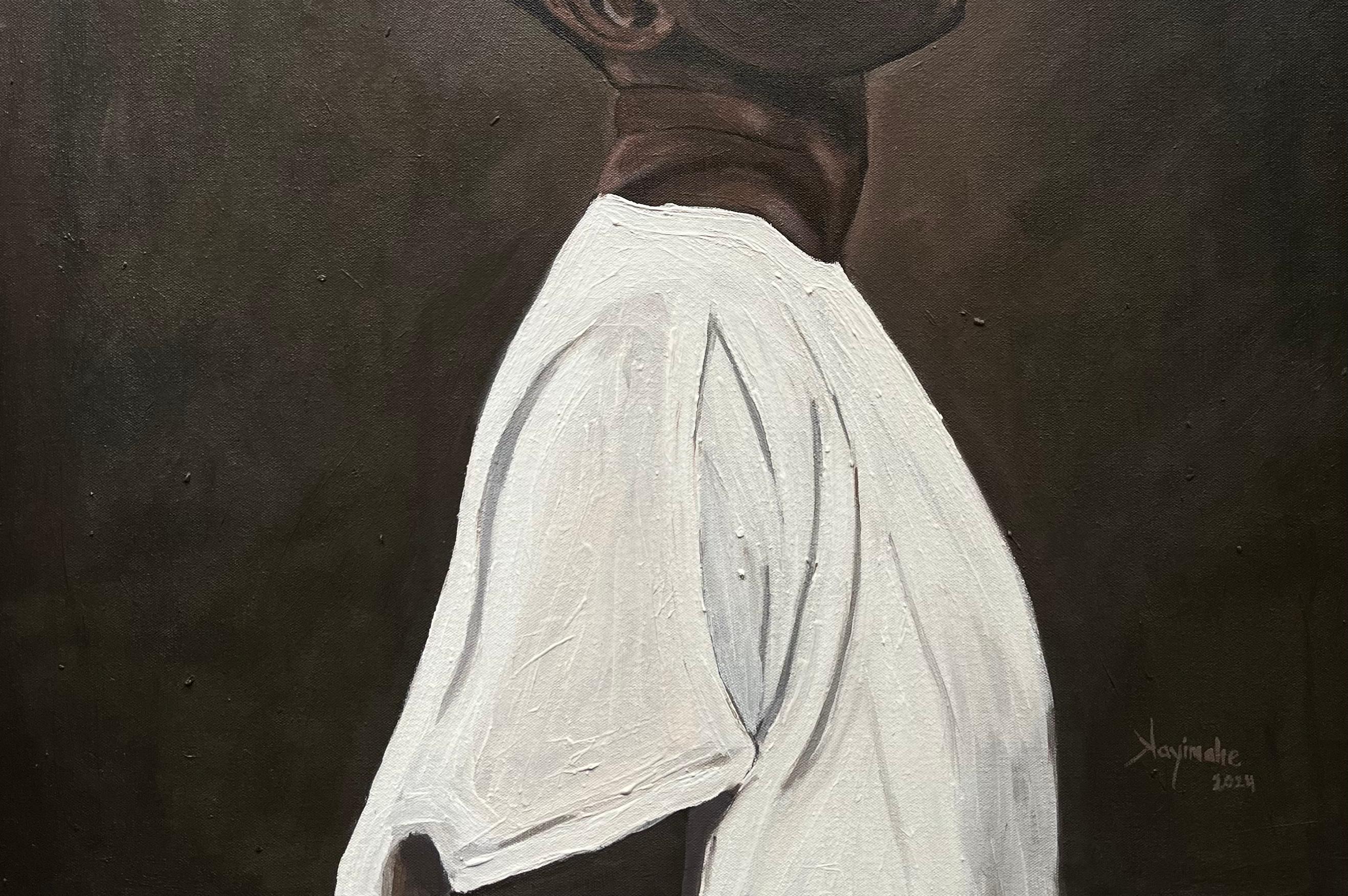 Luz interior - Siglo XXI Contemporáneo, Retrato expresionista, Mujer africana - Painting Expresionista de Kayimahe Ishmael Zed