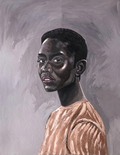 Sable - Siglo XXI Contemporáneo, Retrato expresionista, Mujer africana, Rostro
