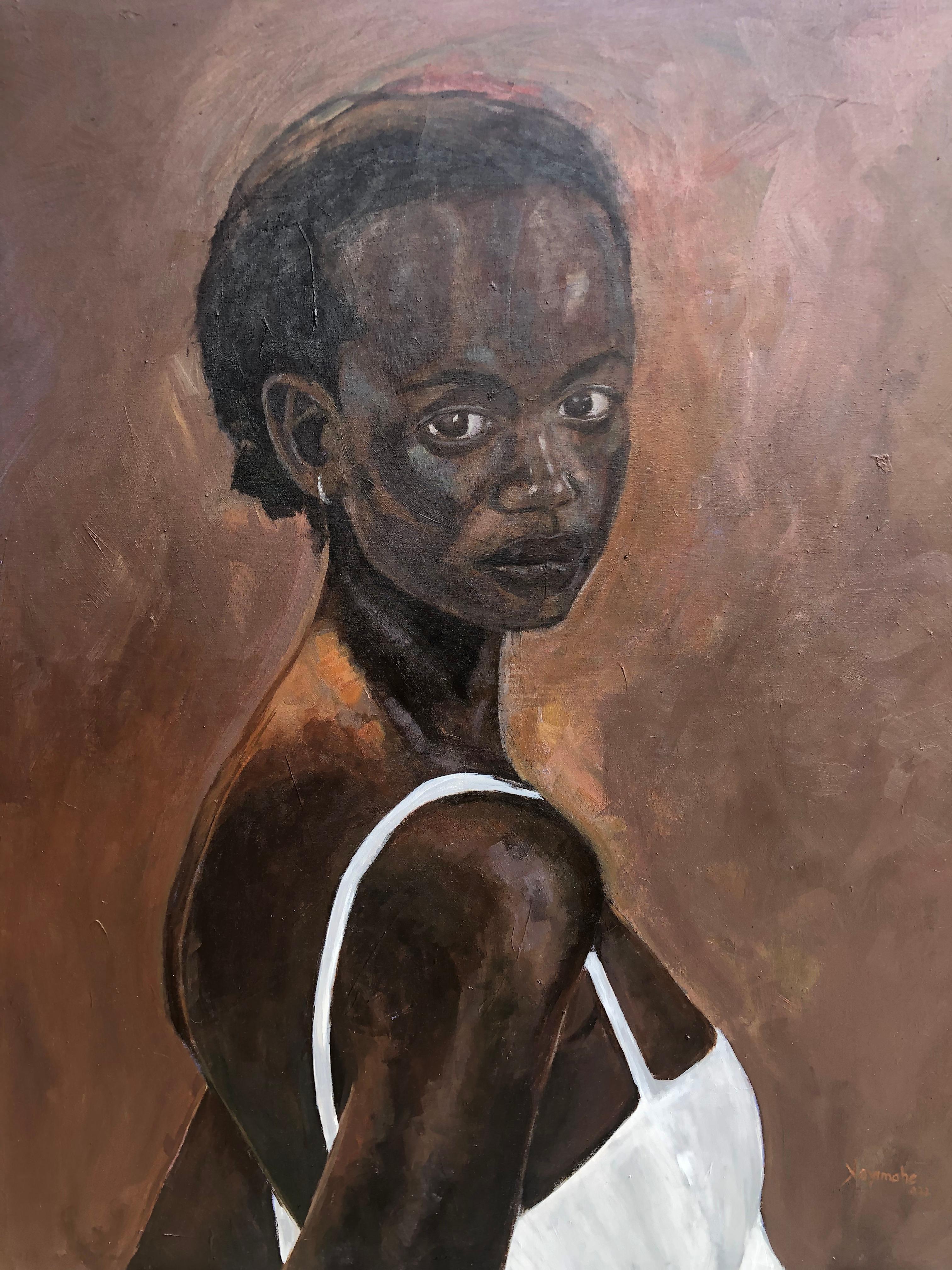 Kayimahe Ishmael Zed Figurative Painting - Untitled Portrait