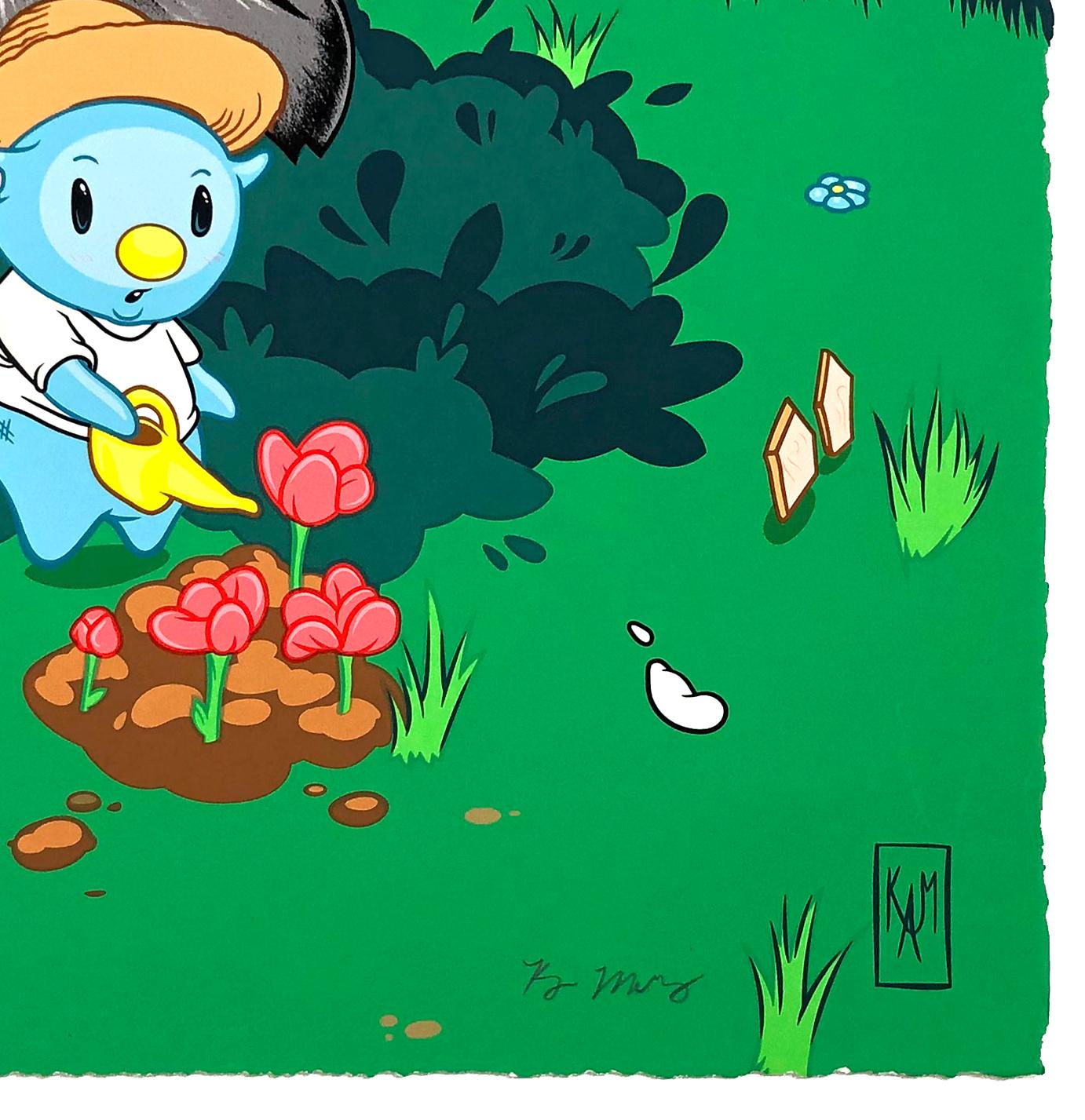 Safe Haven ( sérigraphie signée à la main encadrée - Art urbain Print par kayla Mahaffey