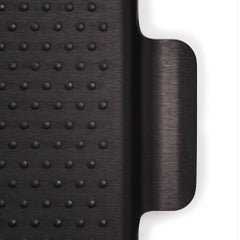 Kaymet, Serving Tray, Black Anodized Aluminium, Silicone Rubber Grip
