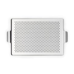 Kaymet, Serving Tray, Silver Anodized Aluminum, Silicone Rubber Grip