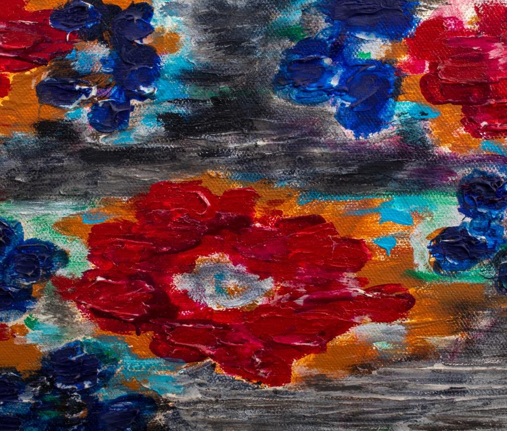 Kayo Lennar 'Floral Composition' Oil on Canvas For Sale 2