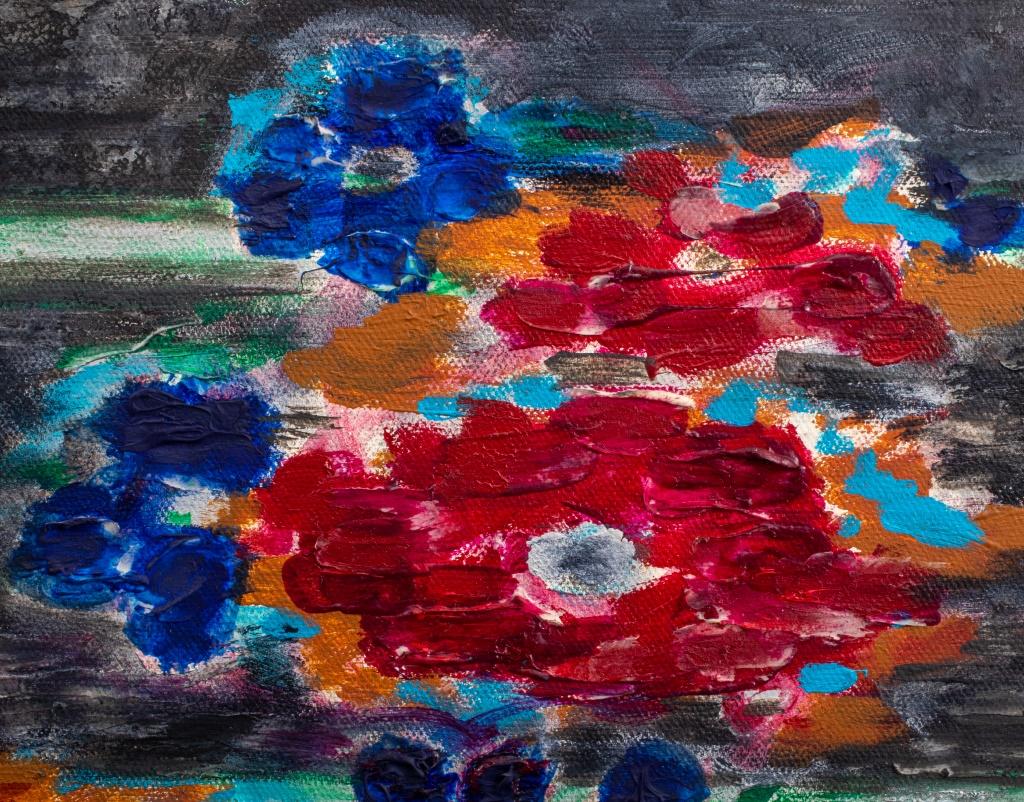 Kayo Lennar 'Floral Composition' Oil on Canvas For Sale 3