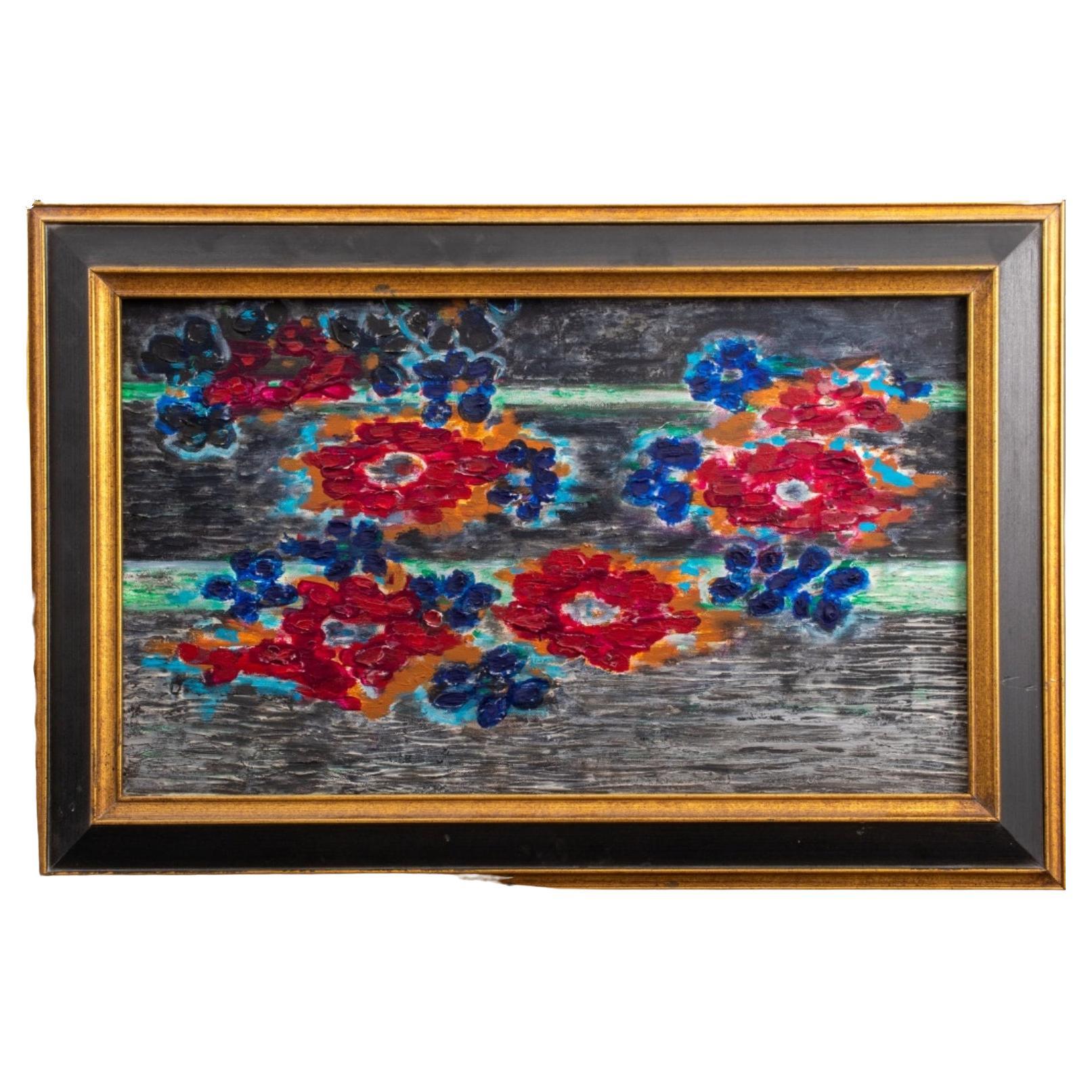 Kayo Lennar 'Floral Composition' Oil on Canvas