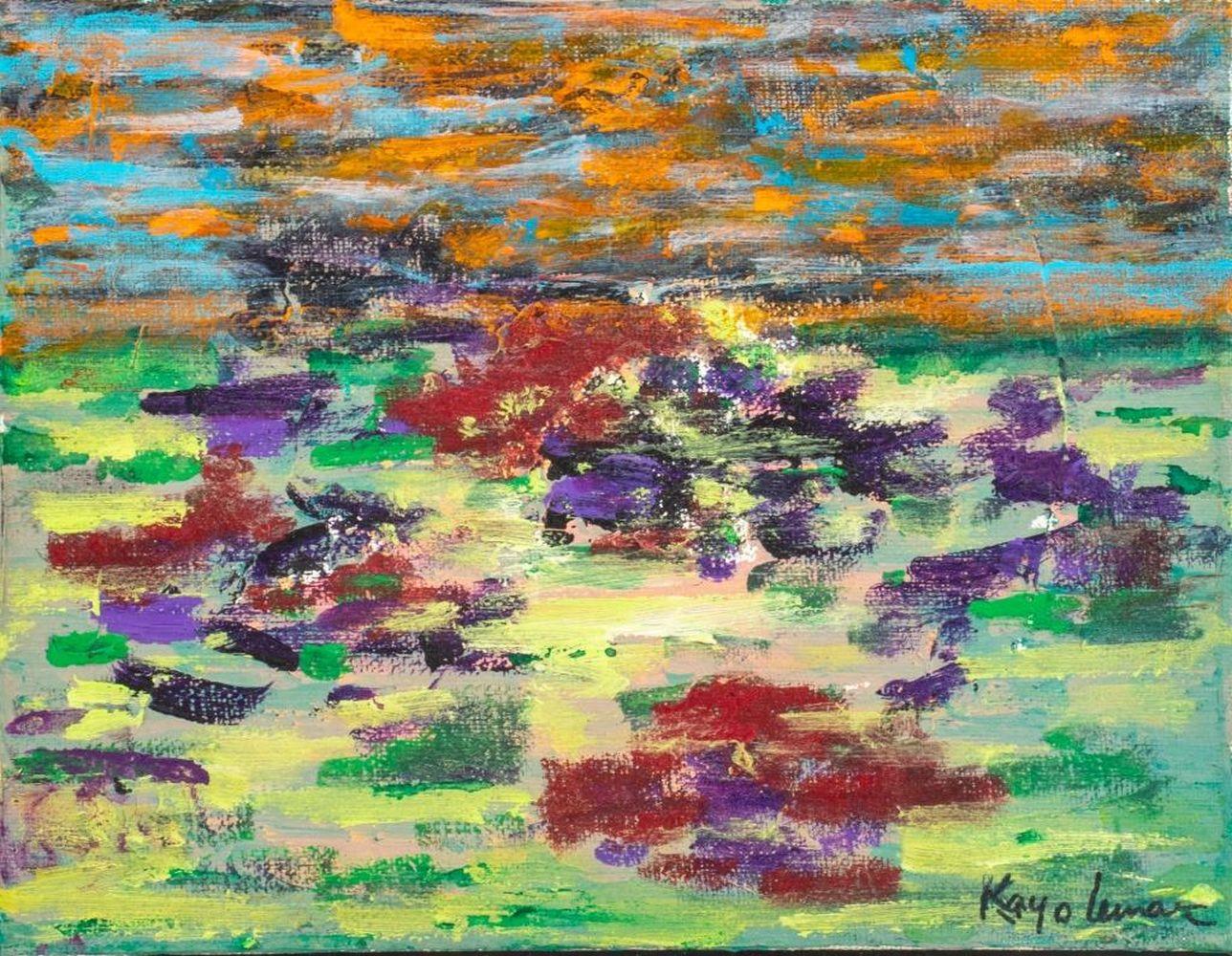 Floral Abstraction - Painting by Kayo Lennar
