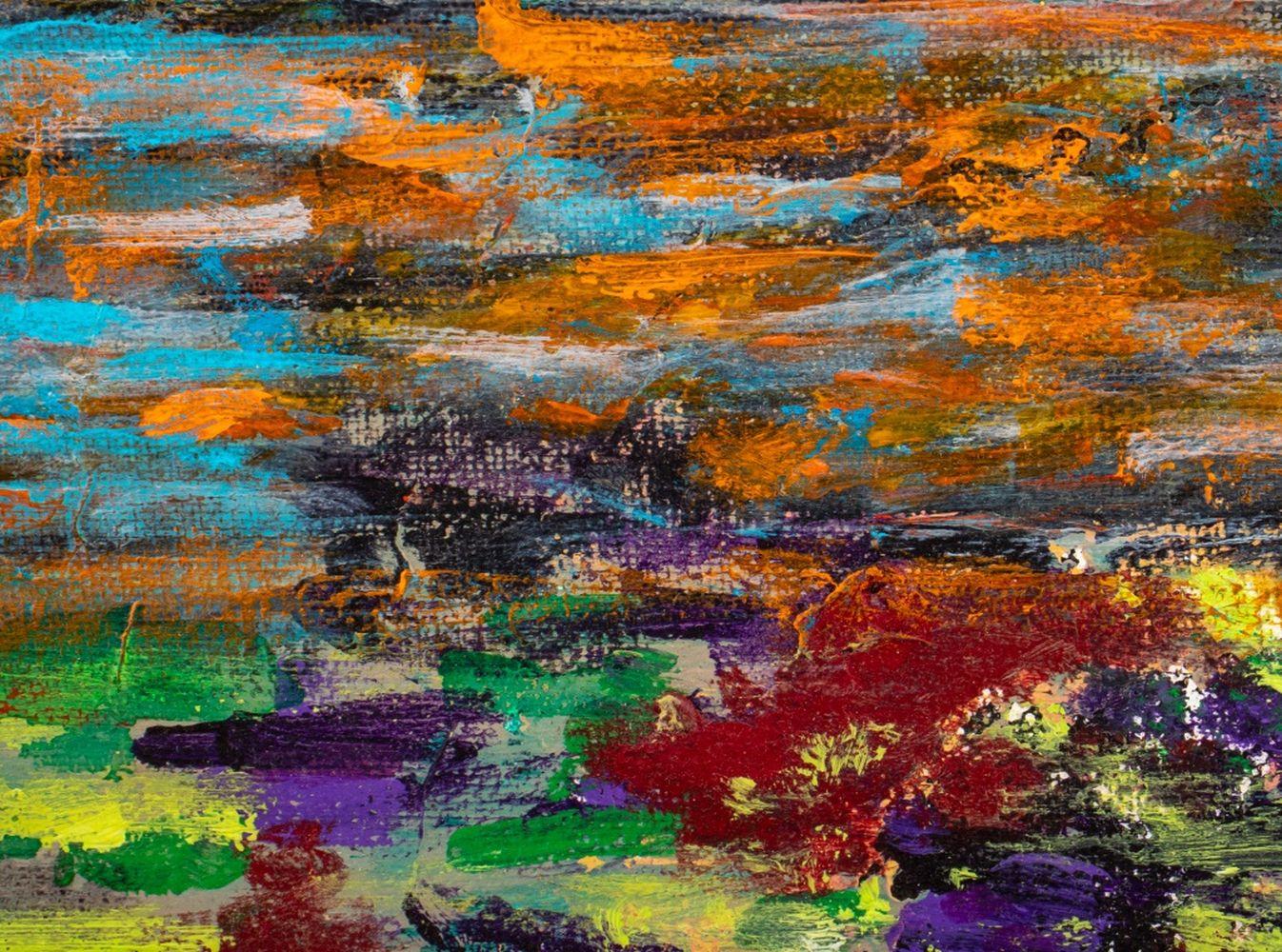 Floral Abstraction - Contemporary Painting by Kayo Lennar
