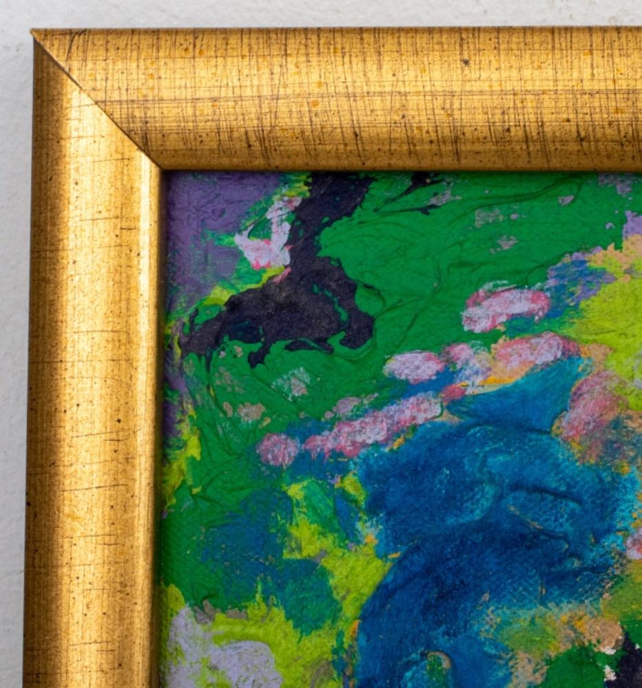 Kayo Lennar 'Purple Abstraction' Oil on Canvas For Sale 2