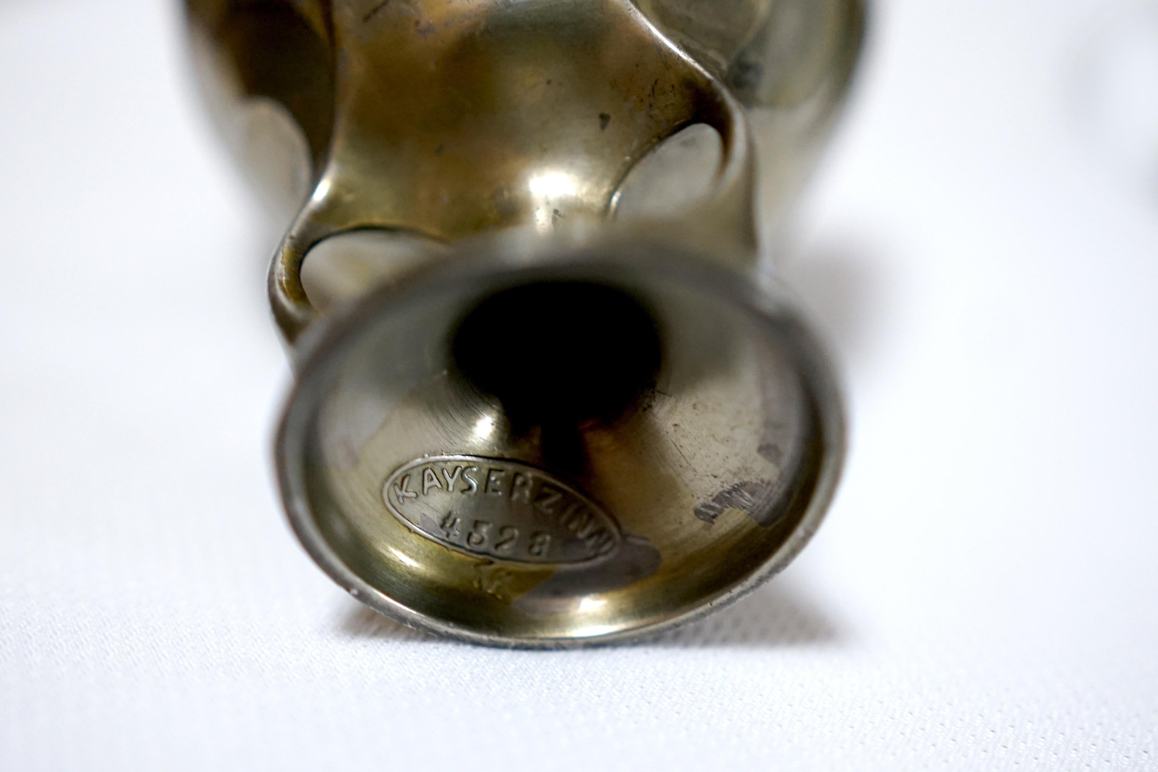 Kayser Zinn, Fein Zinn Late 19th Century Pewter Tankard and Cup For Sale 5