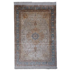 Kayseri Silk Carpet - 20th Century Kayseri Silk Carpet Vintage Kayseri Silk Carpet - 20th Century Kayseri Silk Carpet