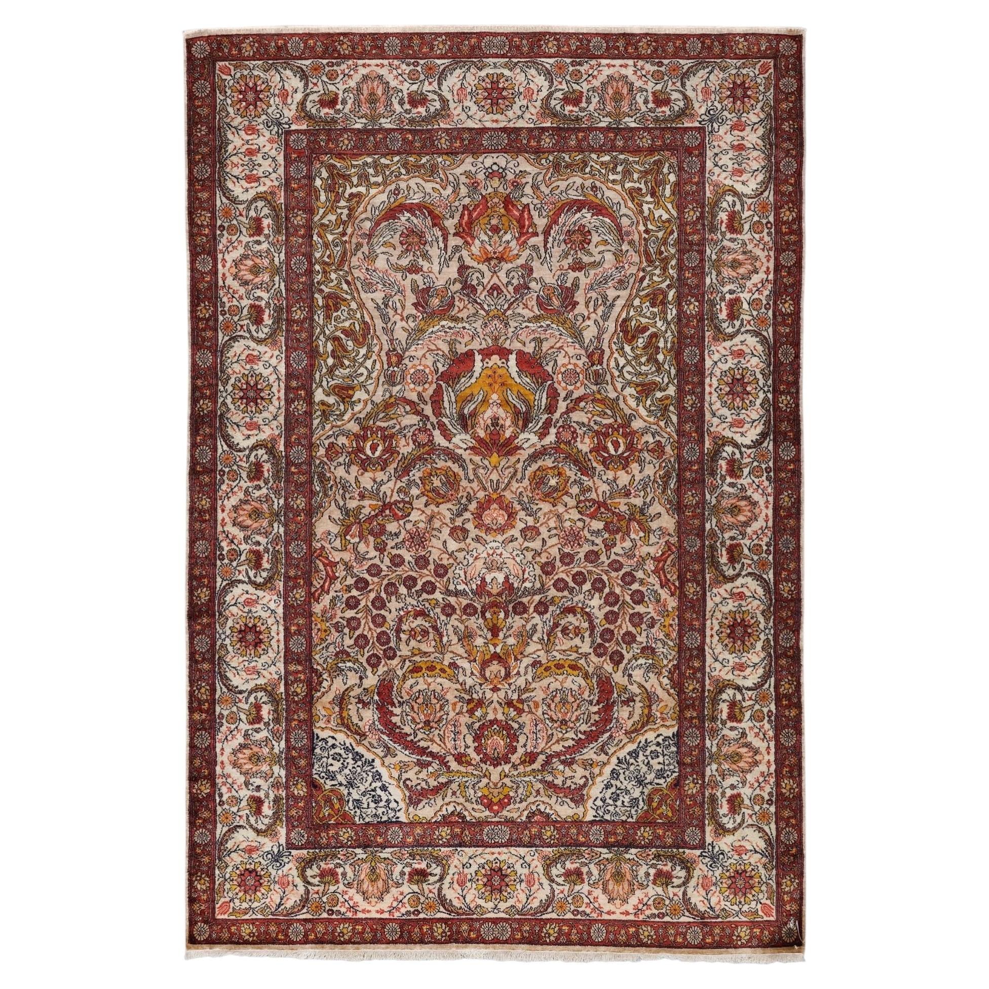 Kayseri Silk Rug - Mid 20th Century