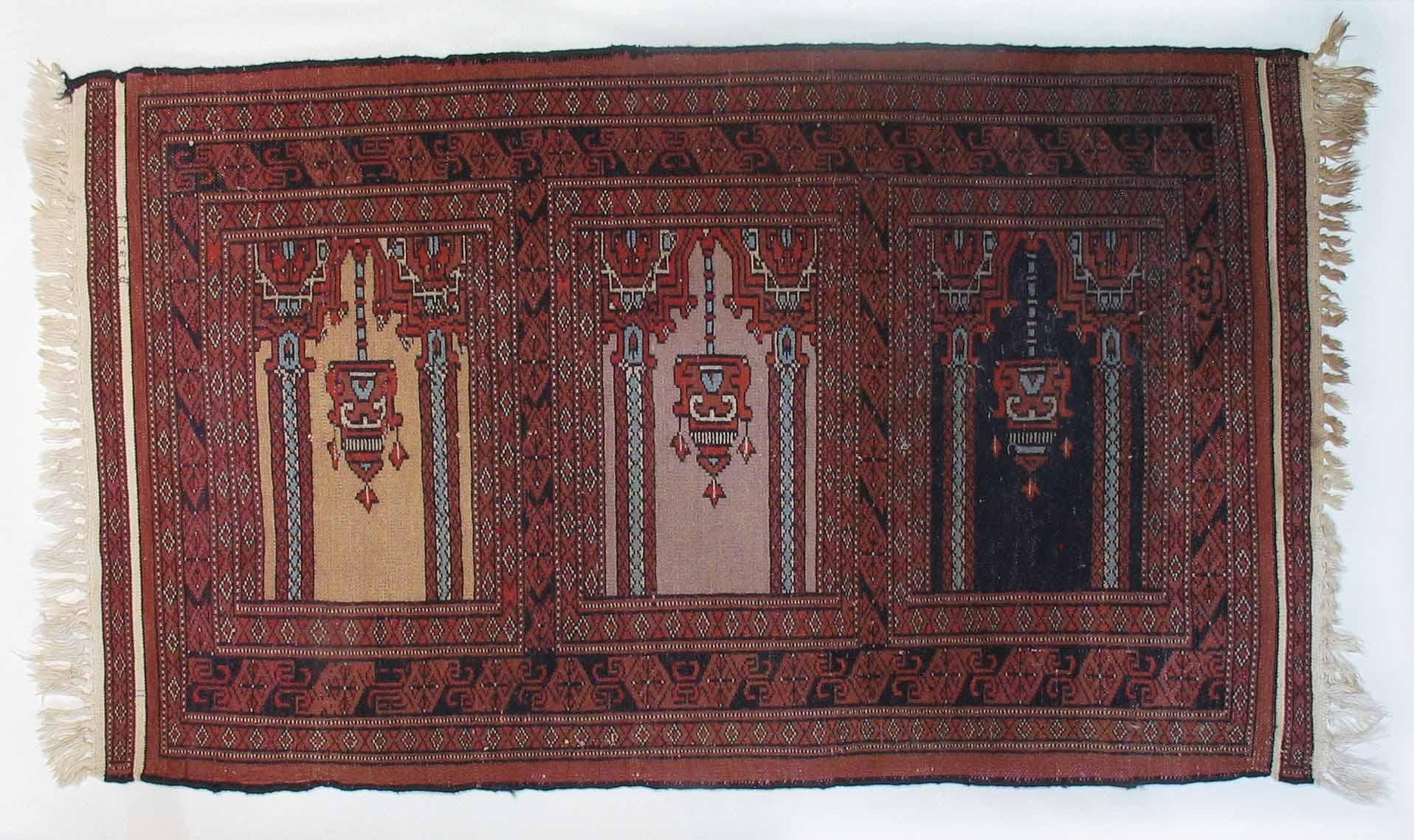 Kilim Kayseri Style Prayer Saph Rug, Mid-20th Century, Pakistan For Sale