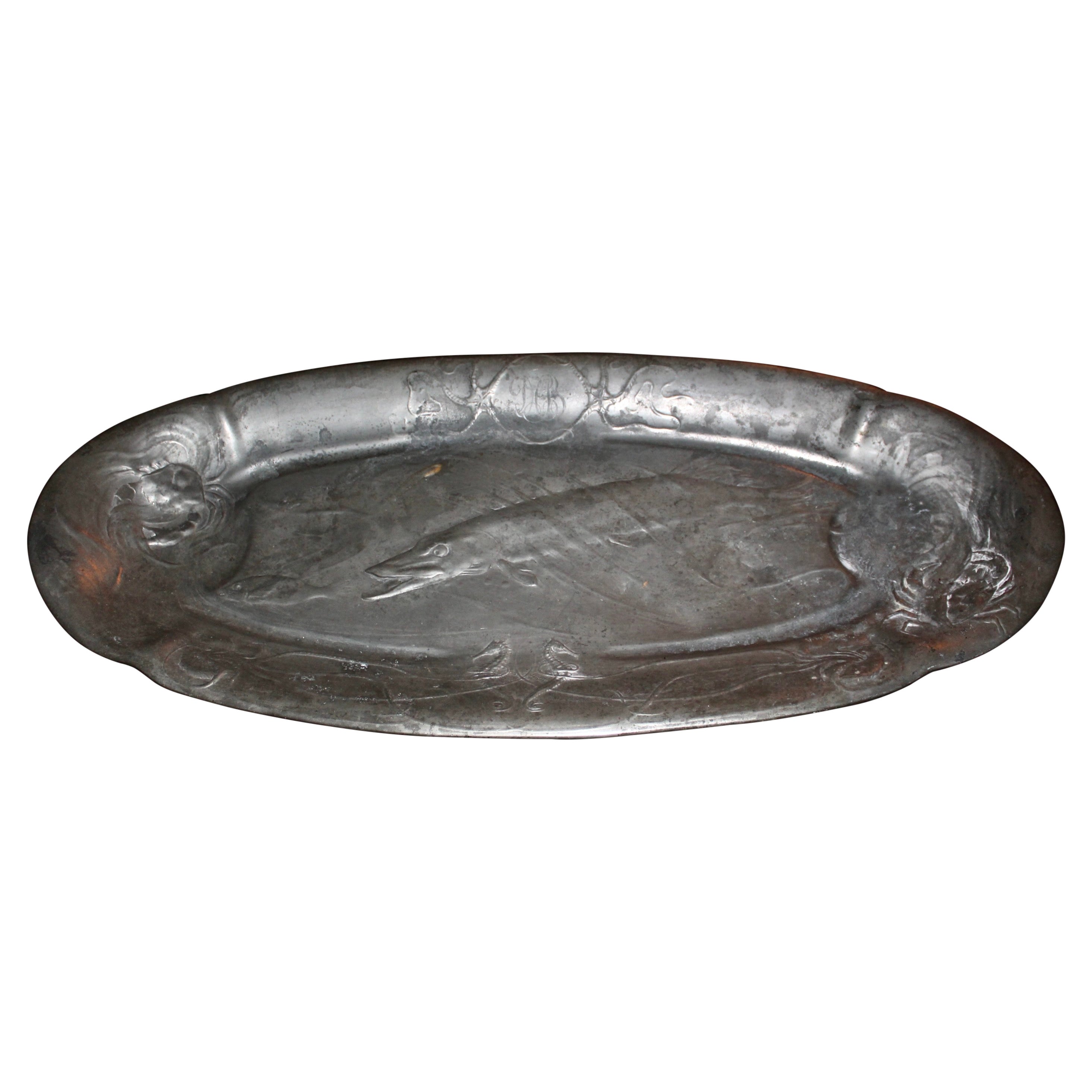 Kayserzinn Sturgeon Large Pewter Server 4325