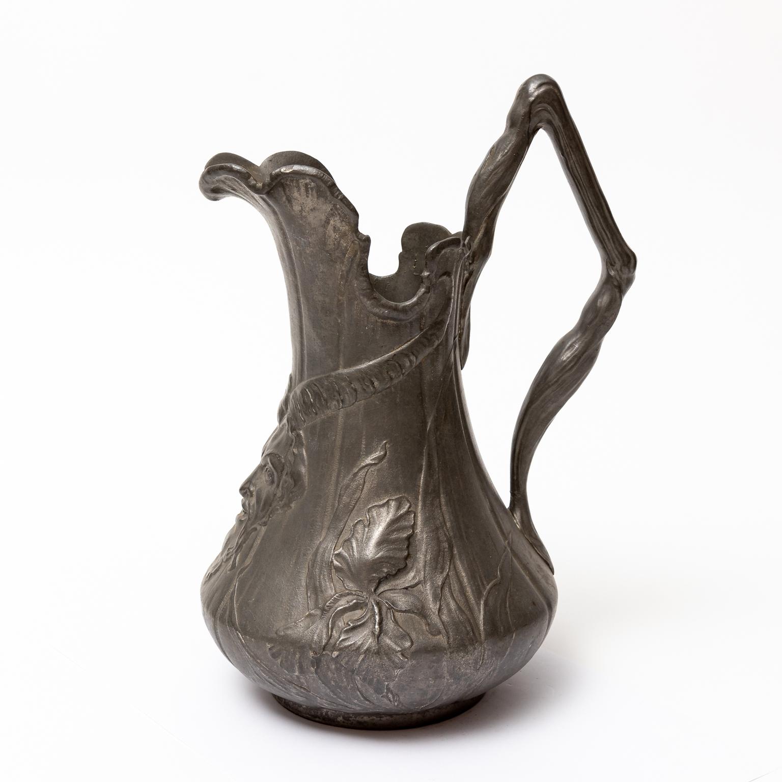 20th Century Kaysezinn Art Nouveau Satyr Pitcher