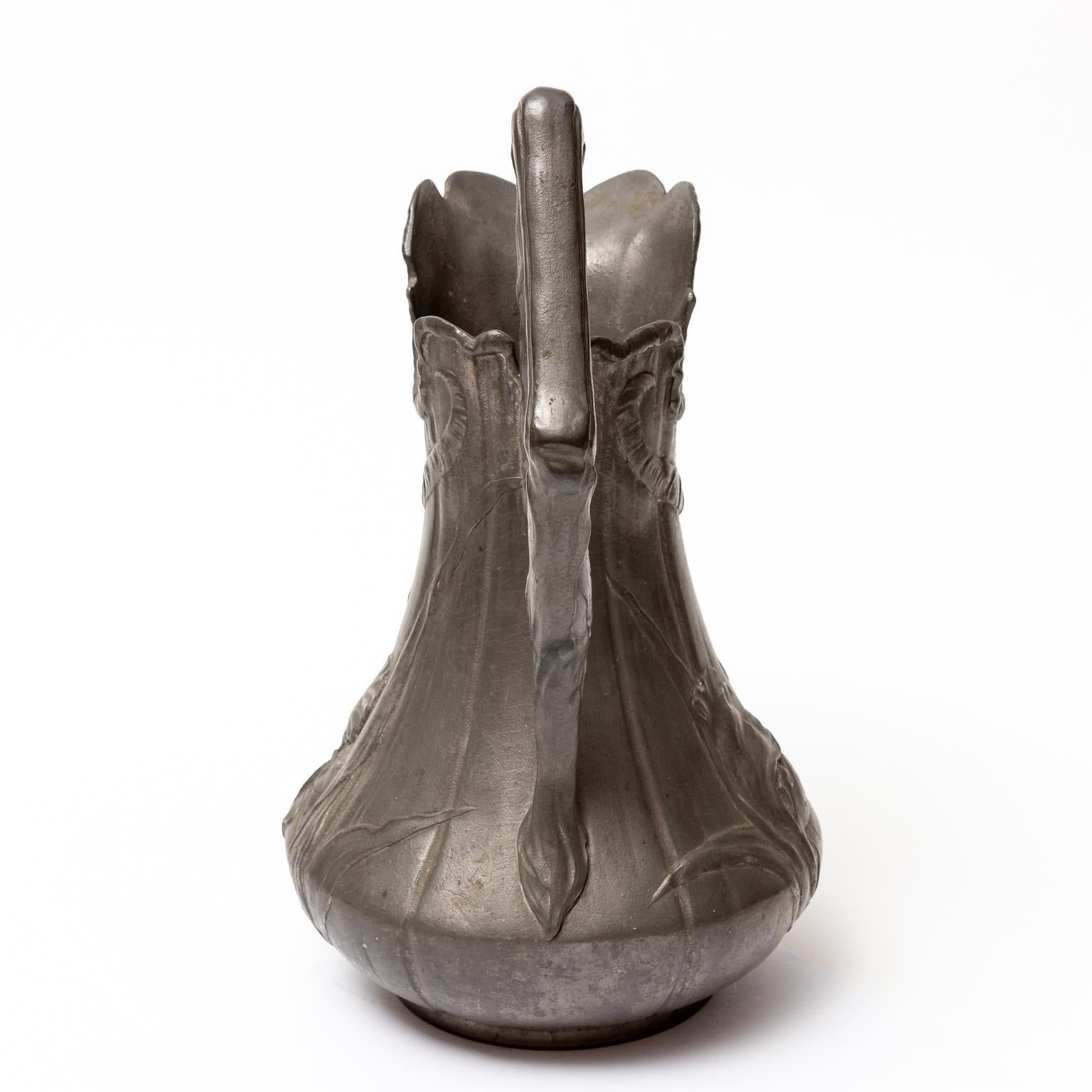 Pewter Kaysezinn Art Nouveau Satyr Pitcher