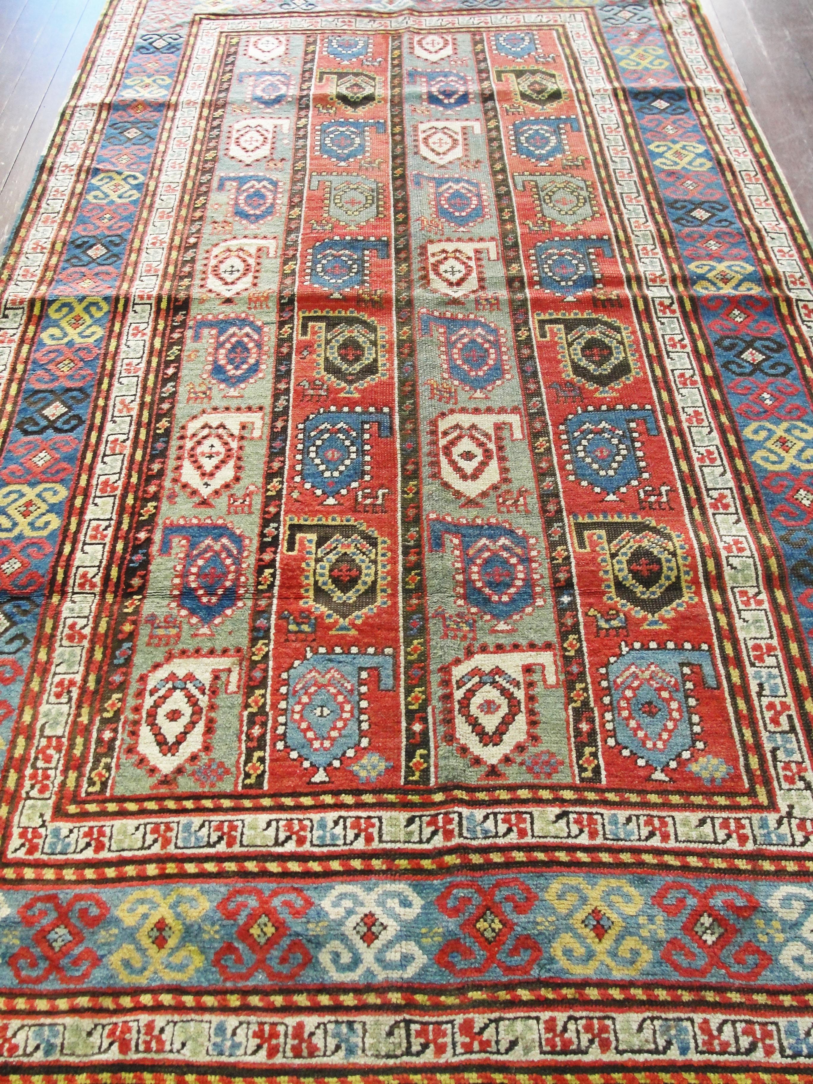 Caucasien Tapis caucasien ancien Kazak, 3'9