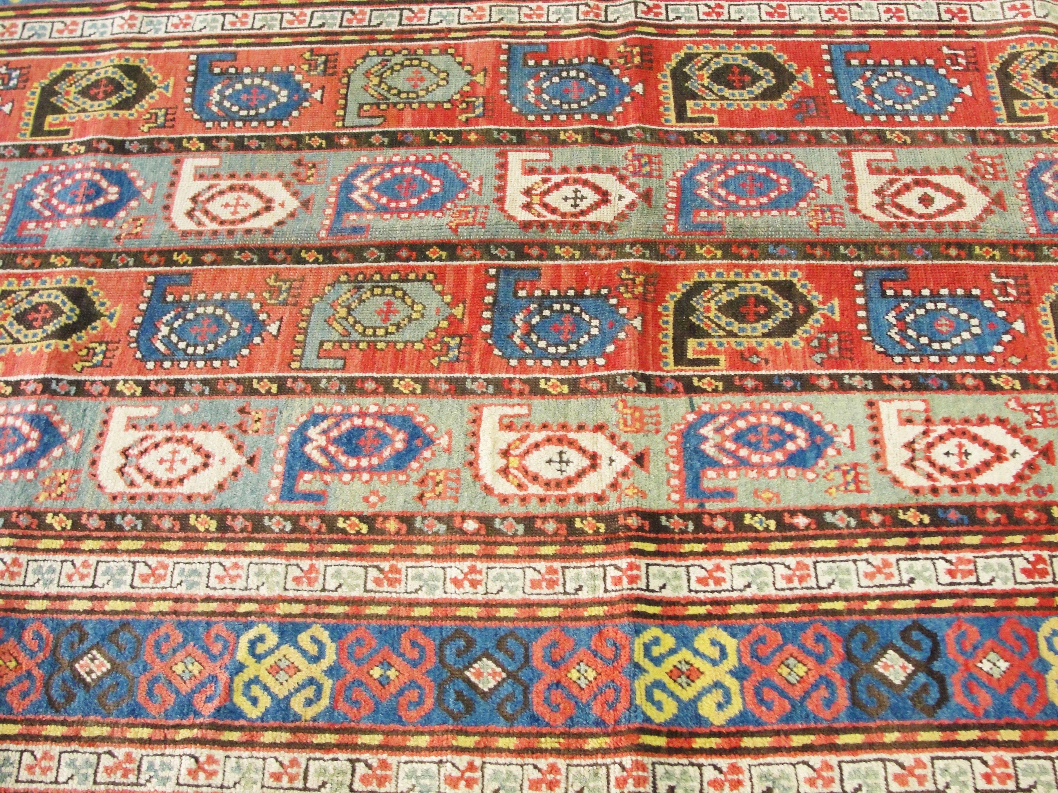 Kazak Antique Caucasian Rug, 3'9