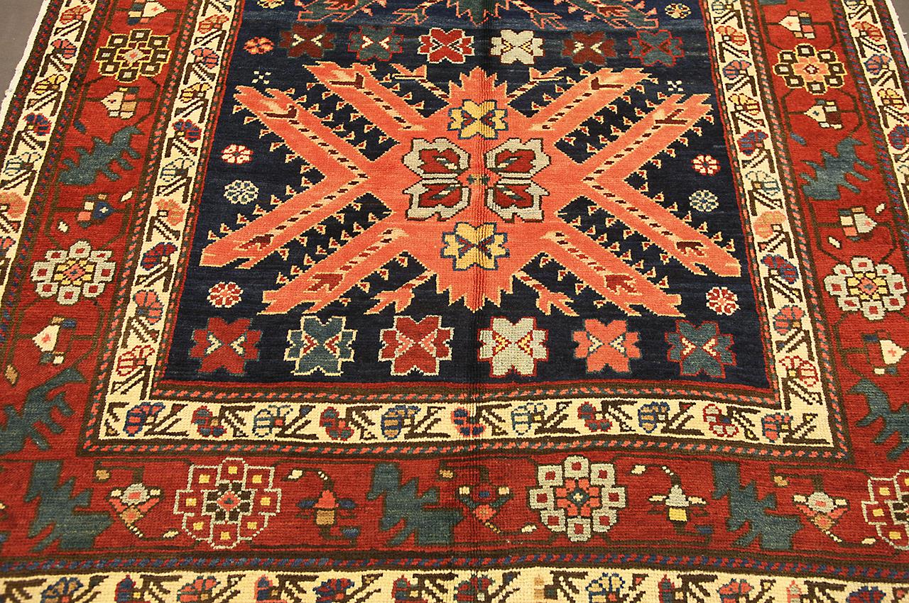 Caucasian Kazak Carpet Lesghi Star Design For Sale