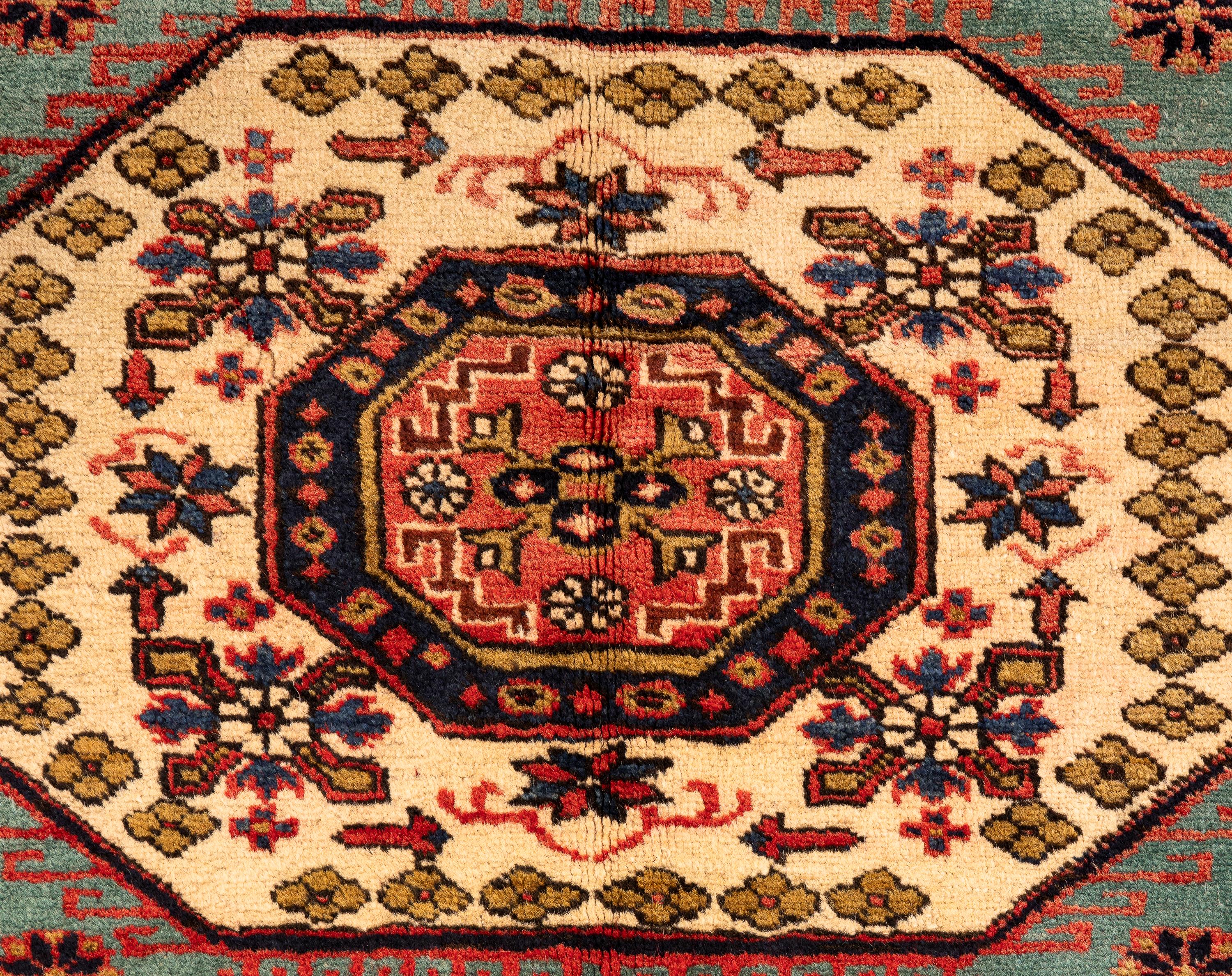 Hand-Knotted Kazak Caucasian Rug For Sale