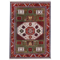 Kazak Charachoph Rug Hand Knotted in Azerbeijan with Vegetable Dyes