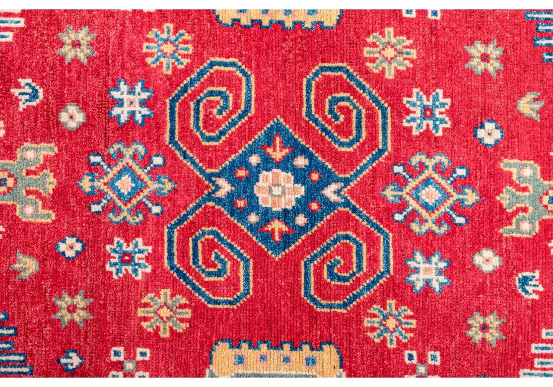 Kazak Handgeknüpfter Wollteppich (Asiatisch) im Angebot