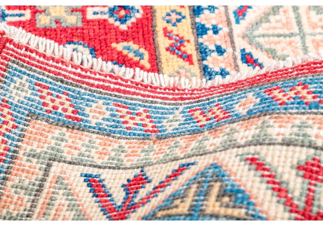 Kazak Handgeknüpfter Wollteppich im Angebot 1