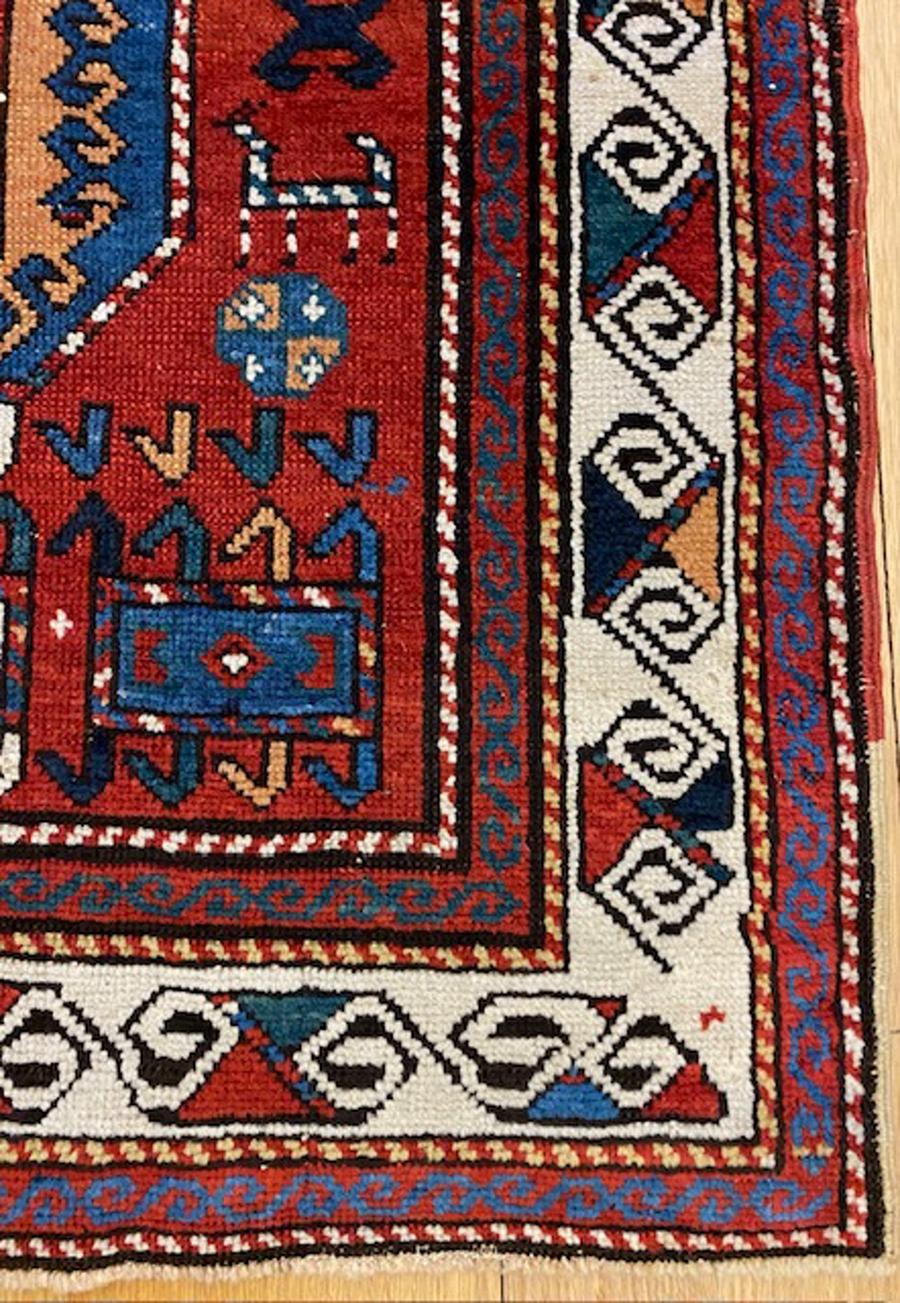 Wool Kazak prayer rug For Sale