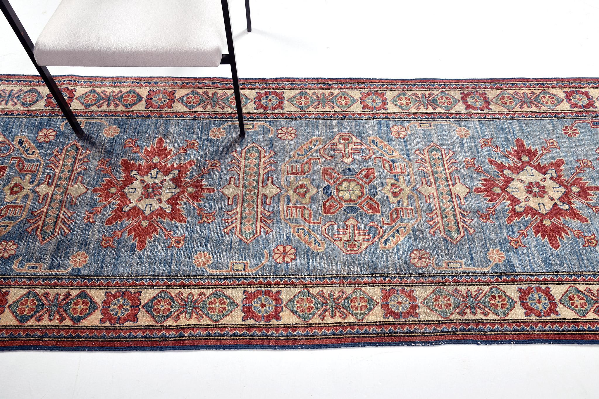 Contemporary Kazak Revival Runner For Sale