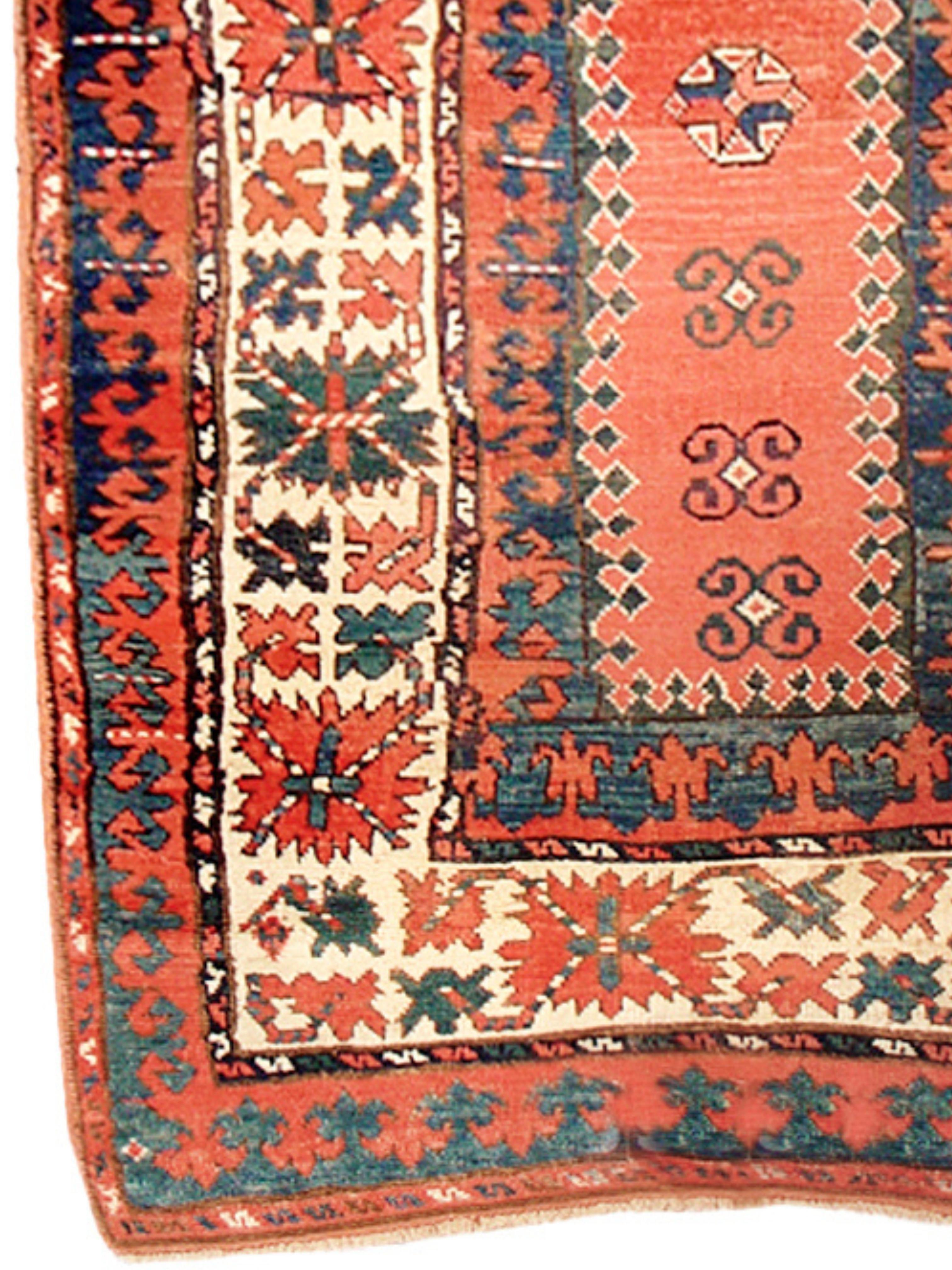 Kazak-Teppich, 19. Jahrhundert (Kaukasisch) im Angebot
