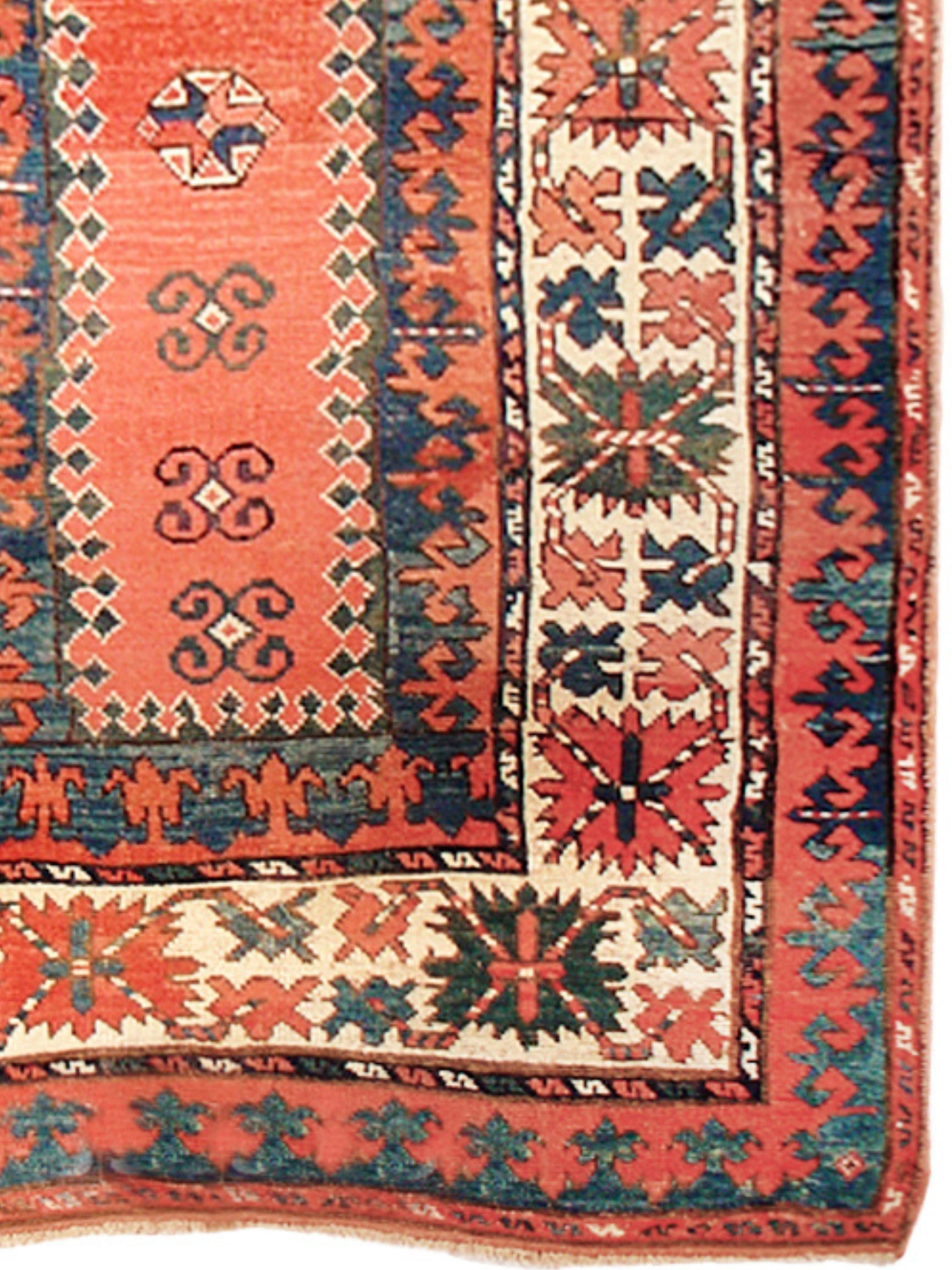 Kazak-Teppich, 19. Jahrhundert (Handgeknüpft) im Angebot