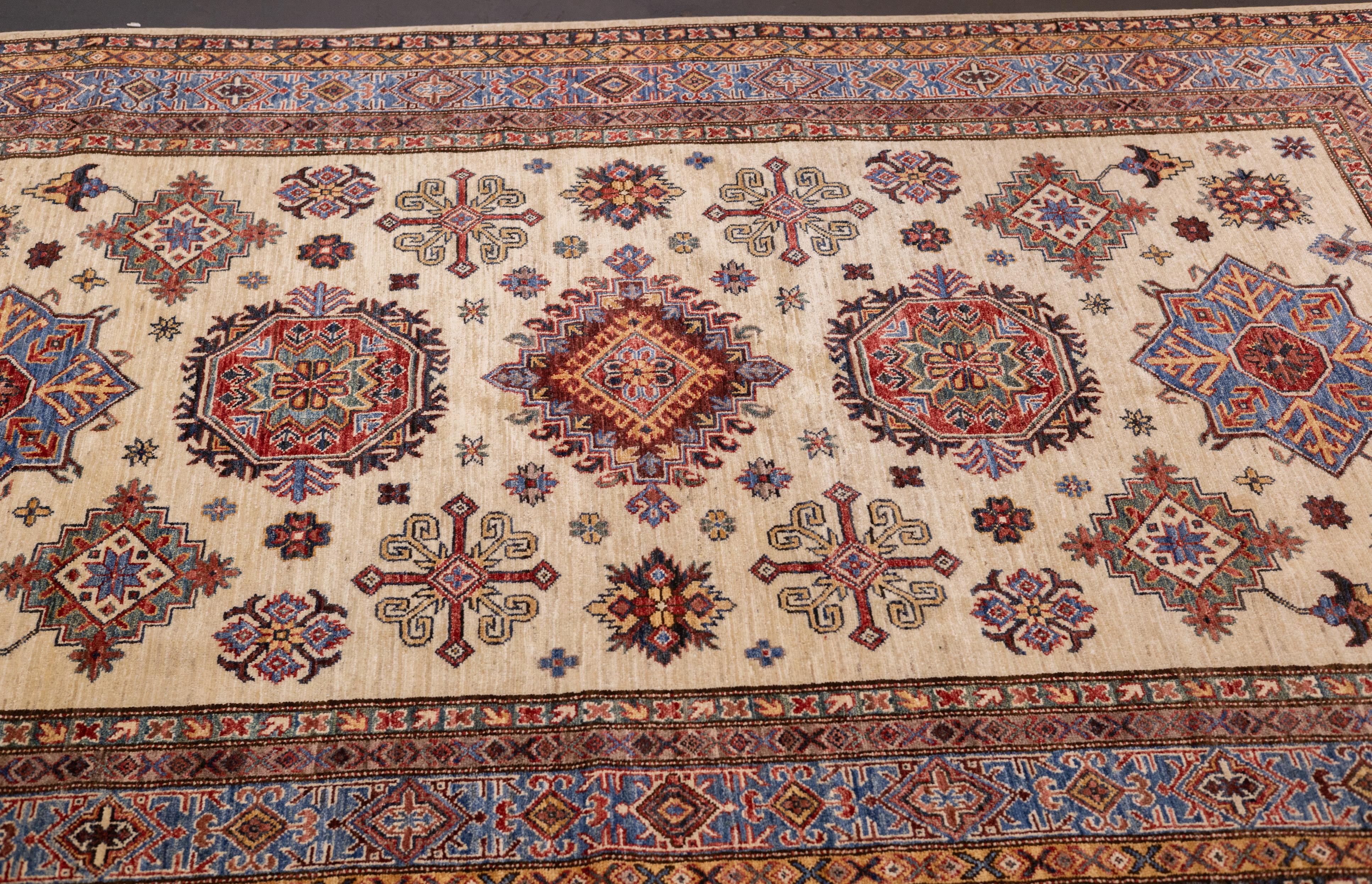Contemporary Kazak Rug 5'7'' x 9'1'' For Sale