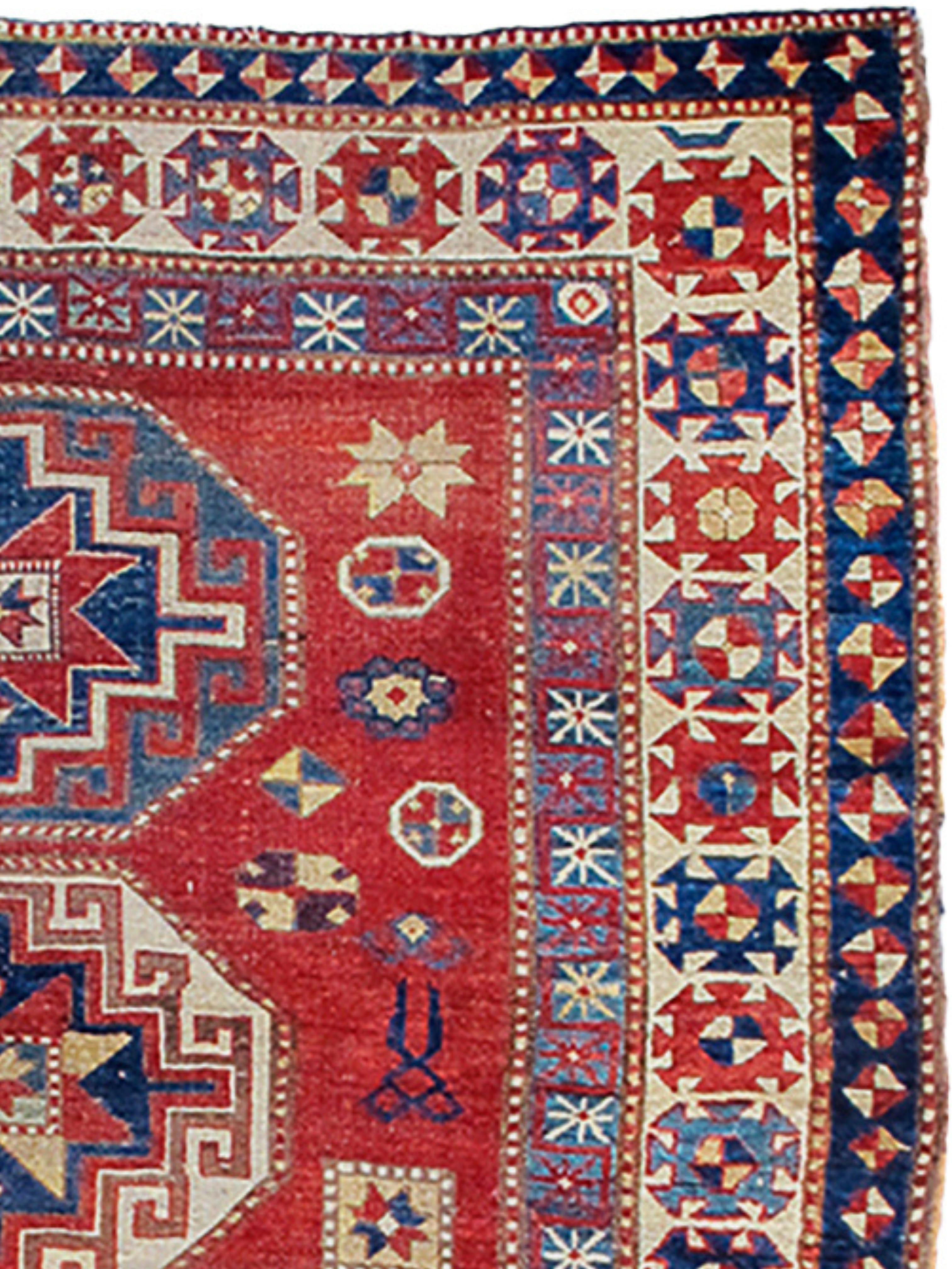 Tappeto Kazak, fine XIX secolo In condizioni buone in vendita a San Francisco, CA