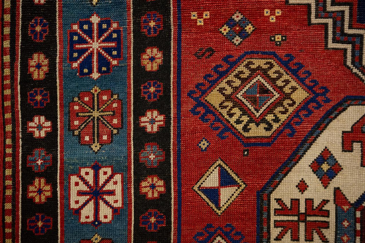 Kazak Rug “Lori Pampak” Caucasian Geomteric Design Late 19th Century For Sale 5
