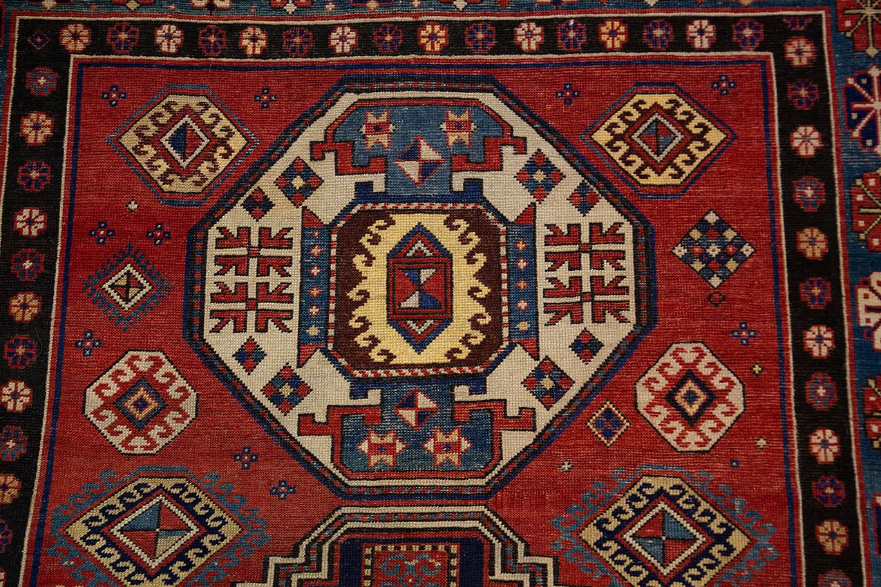 Kazak Rug “Lori Pampak” Caucasian Geomteric Design Late 19th Century For Sale 3