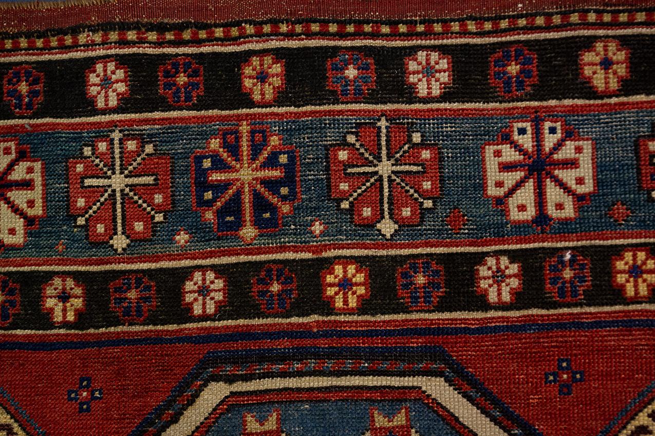 Kazak-Teppich Lori Pampak Kaukasisches Geomteric Design spätes 19. Jahrhundert im Angebot 3