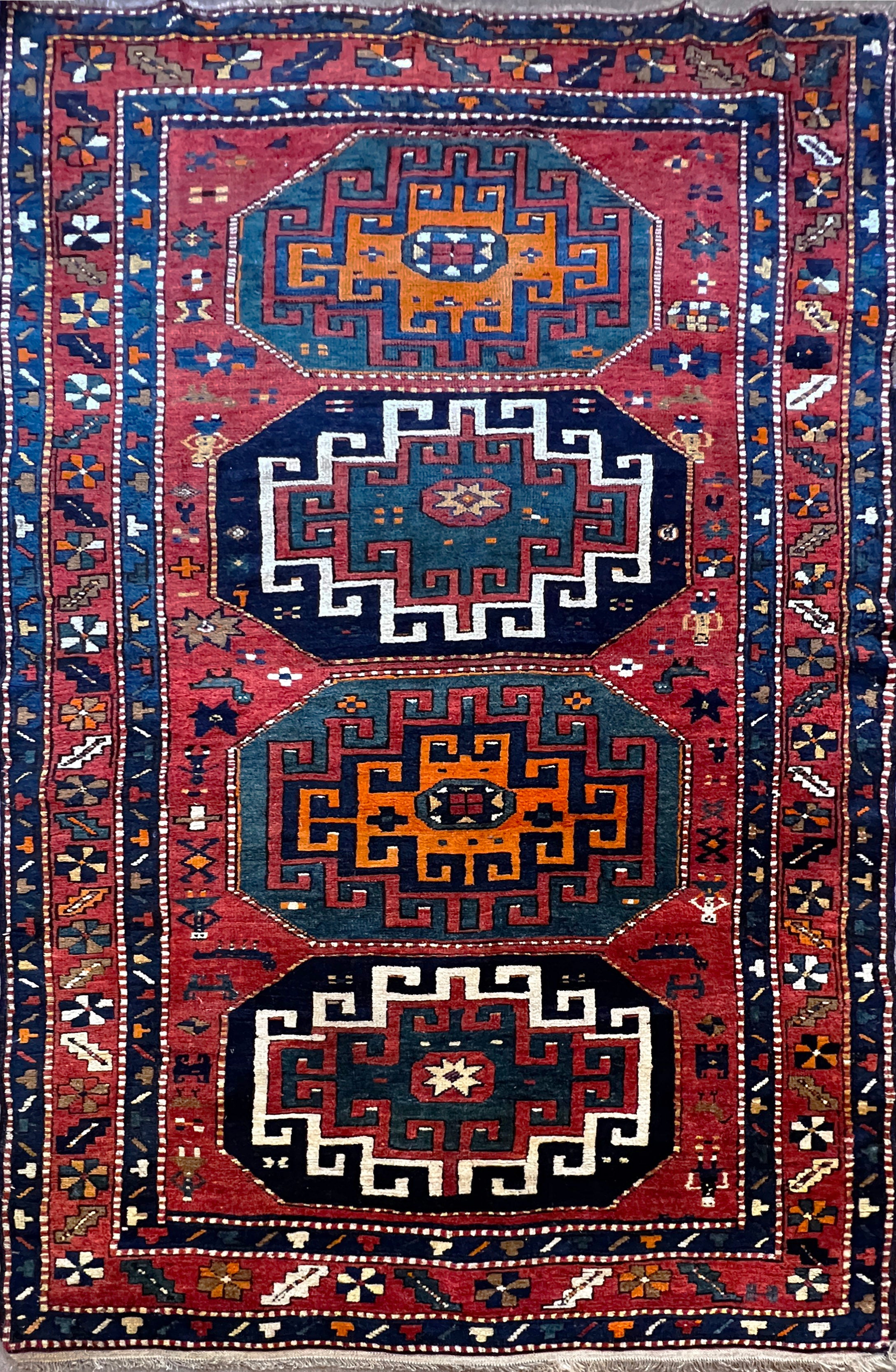  Kasachstan-Teppich Moghan - Nr. 229 im Angebot