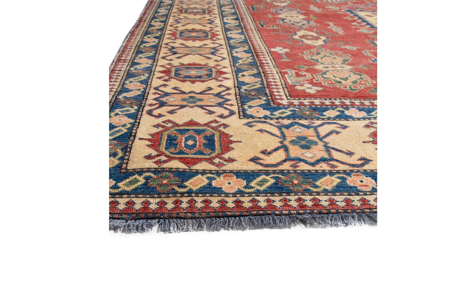 Kazak-Wollteppich Handgeknüpft im Angebot 1