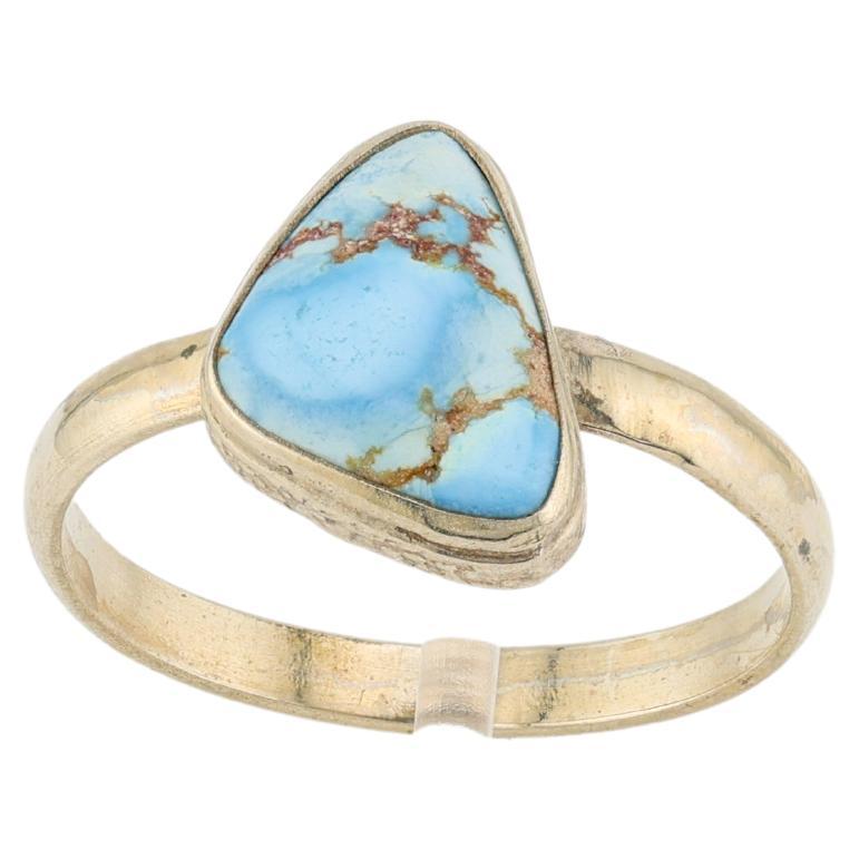 Kazakhstan turquoise ring, natural color For Sale