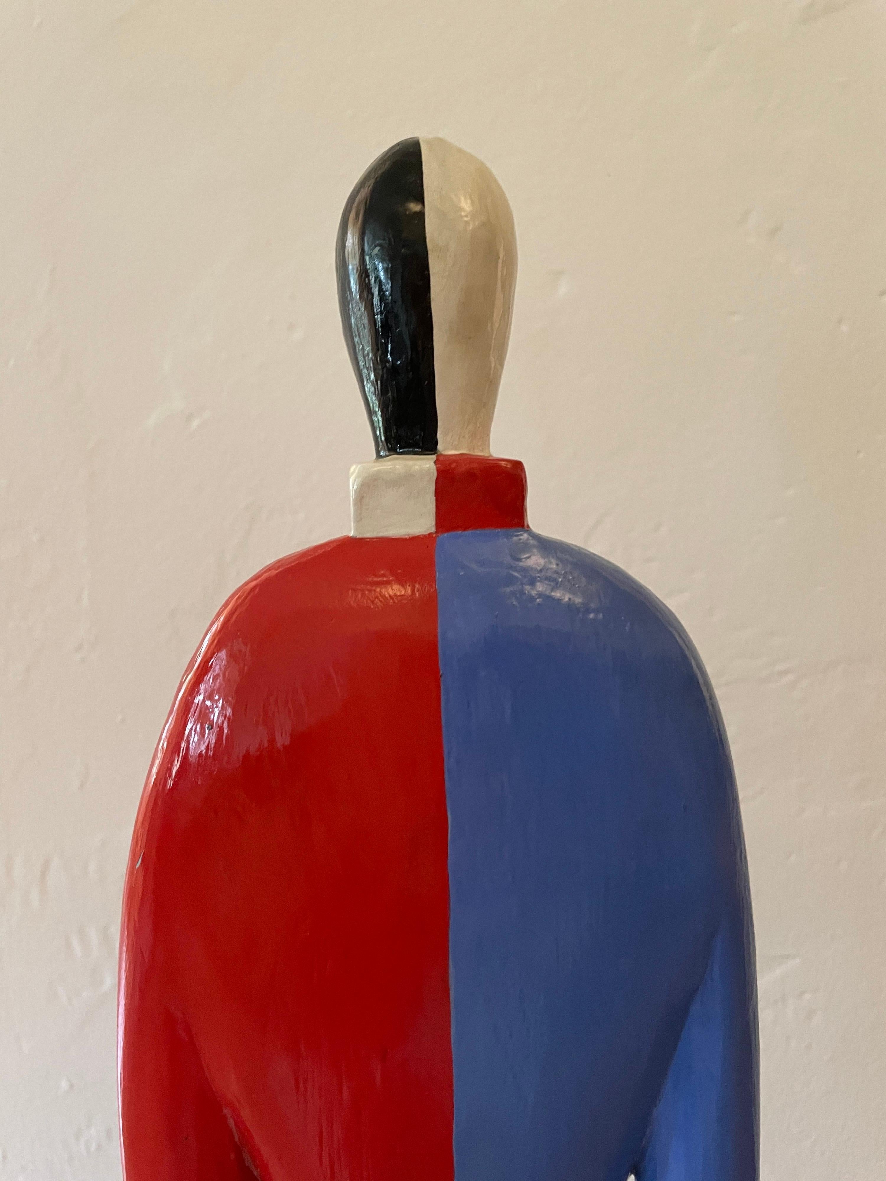 Bois Kazimir Malevich Sculptures avant-gardes Sportsmen, Groupe original de 4 pièces en vente