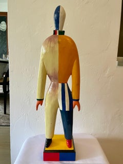 Kazimir Malevich Avant-Garde Sculptures "Sportsmen", Original Group of 4