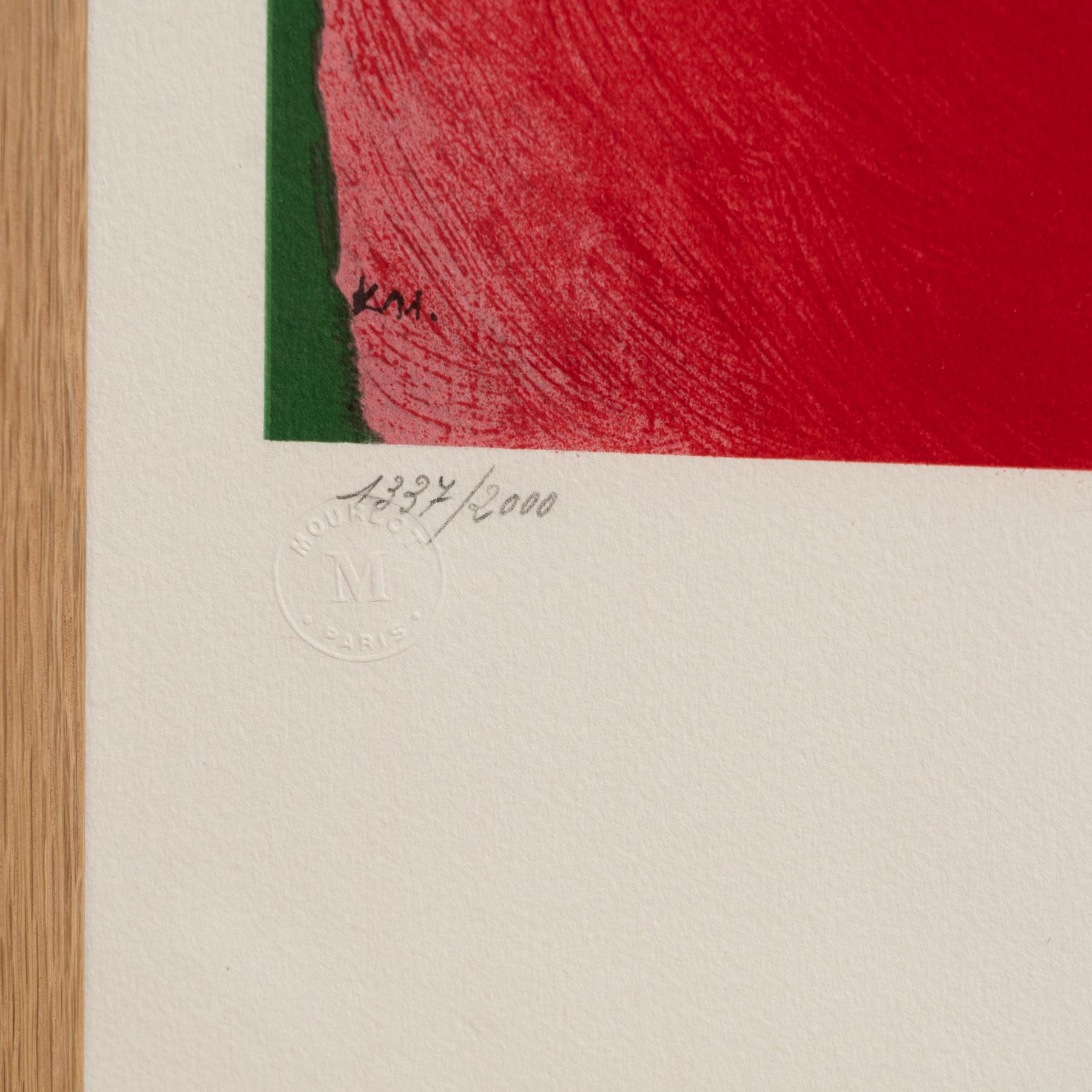 Kazimir Malevich „Porträt einer weiblichen Figur“, groß gerahmte Farblithografie im Angebot 1