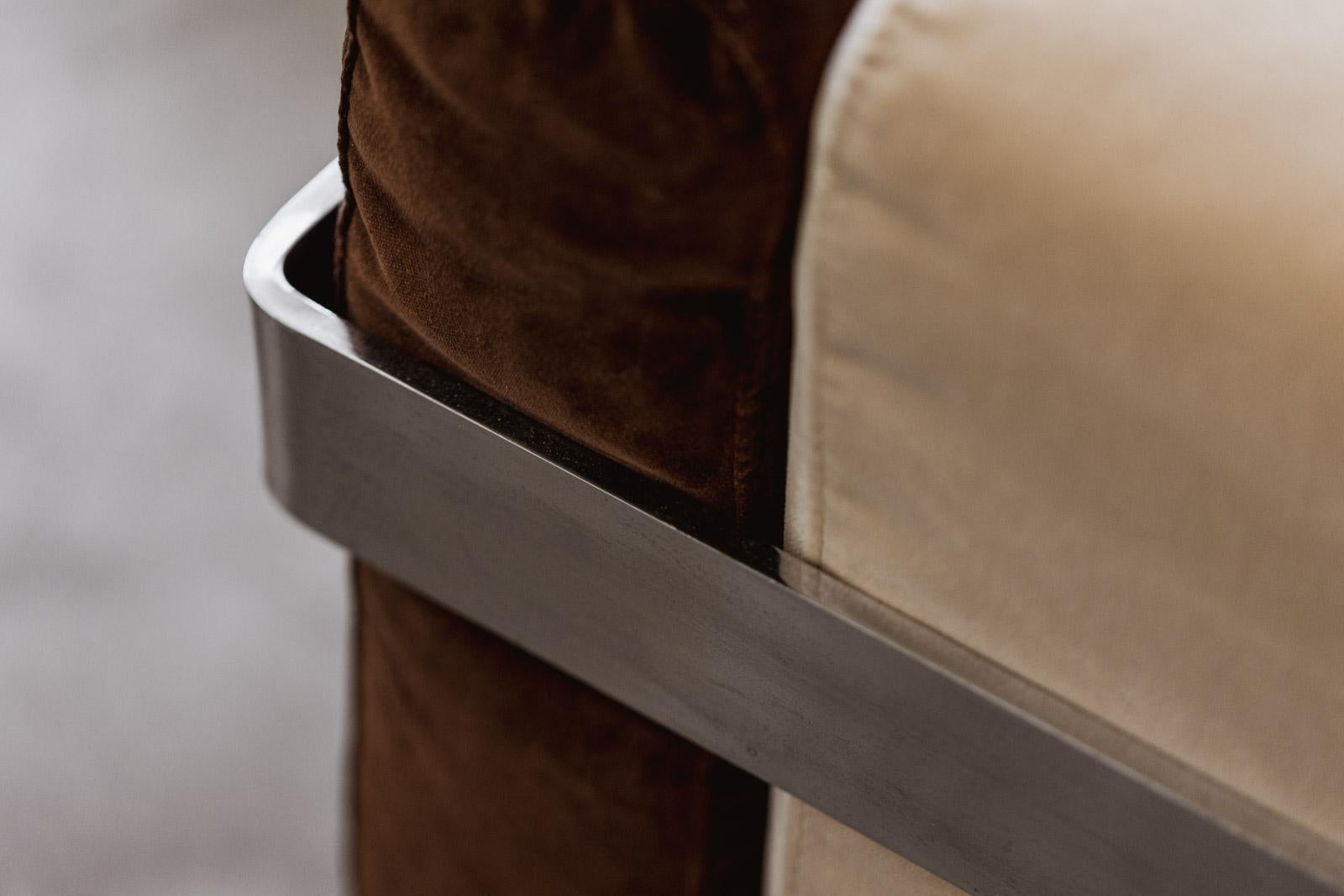 Kazuhide Takahama Armchairs for Simon Gavina, Two-tone Velvet, 1965, Set of 2 For Sale 2