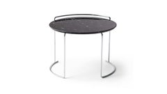 Kazuhide Takahama Djuna Low Table, Chrome & Marble, Mid-Century Modern