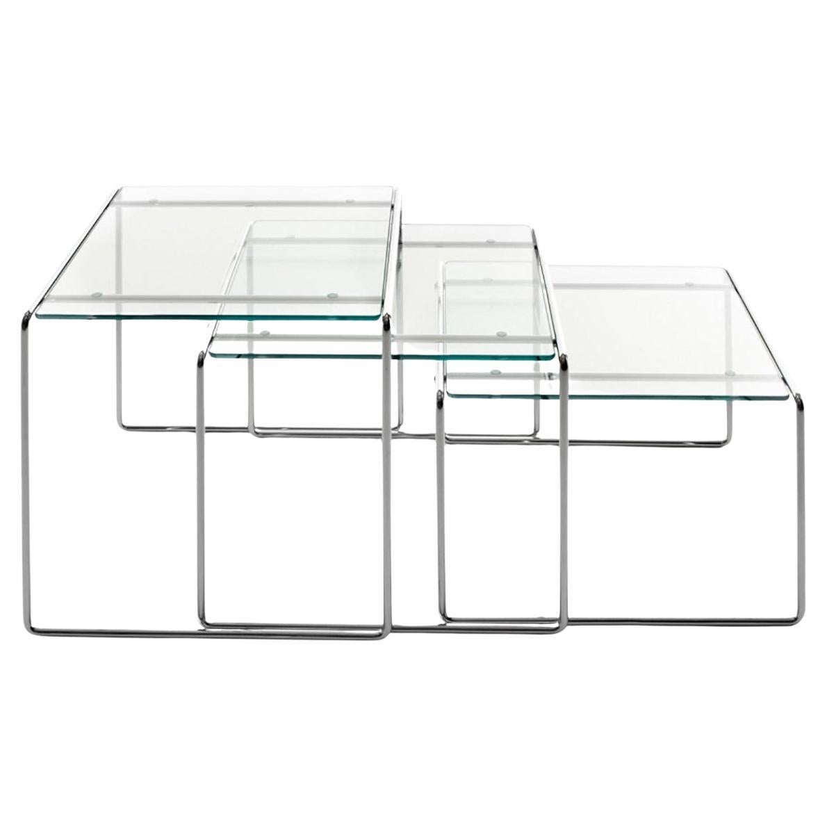 Kazuhide Takahama for Cassina Stackable Side Tables Marcel-T, Italy 1990s