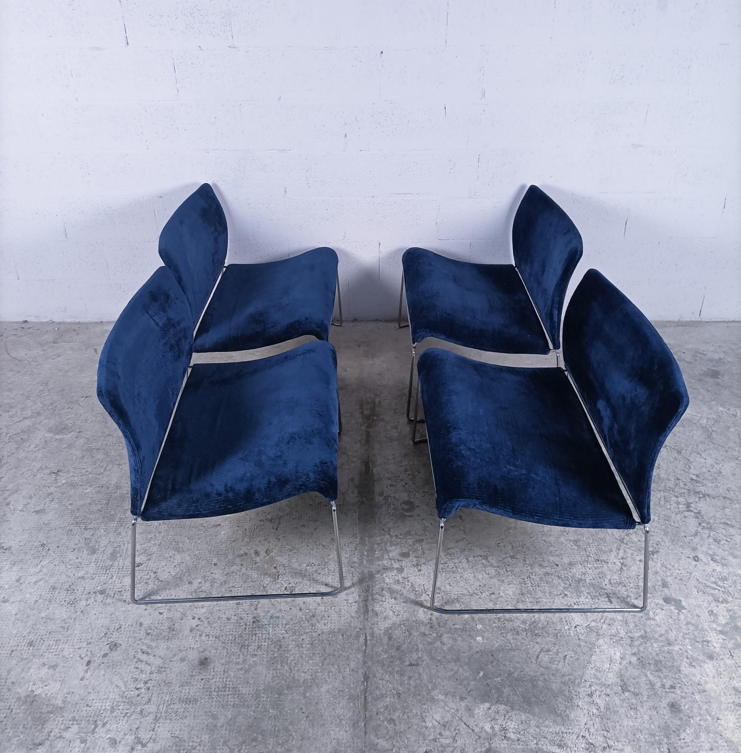 Kazuhide Takahama for Simon Gavina, Set of 4 Saghi Lounge Chairs, 1970s In Good Condition In Padova, IT