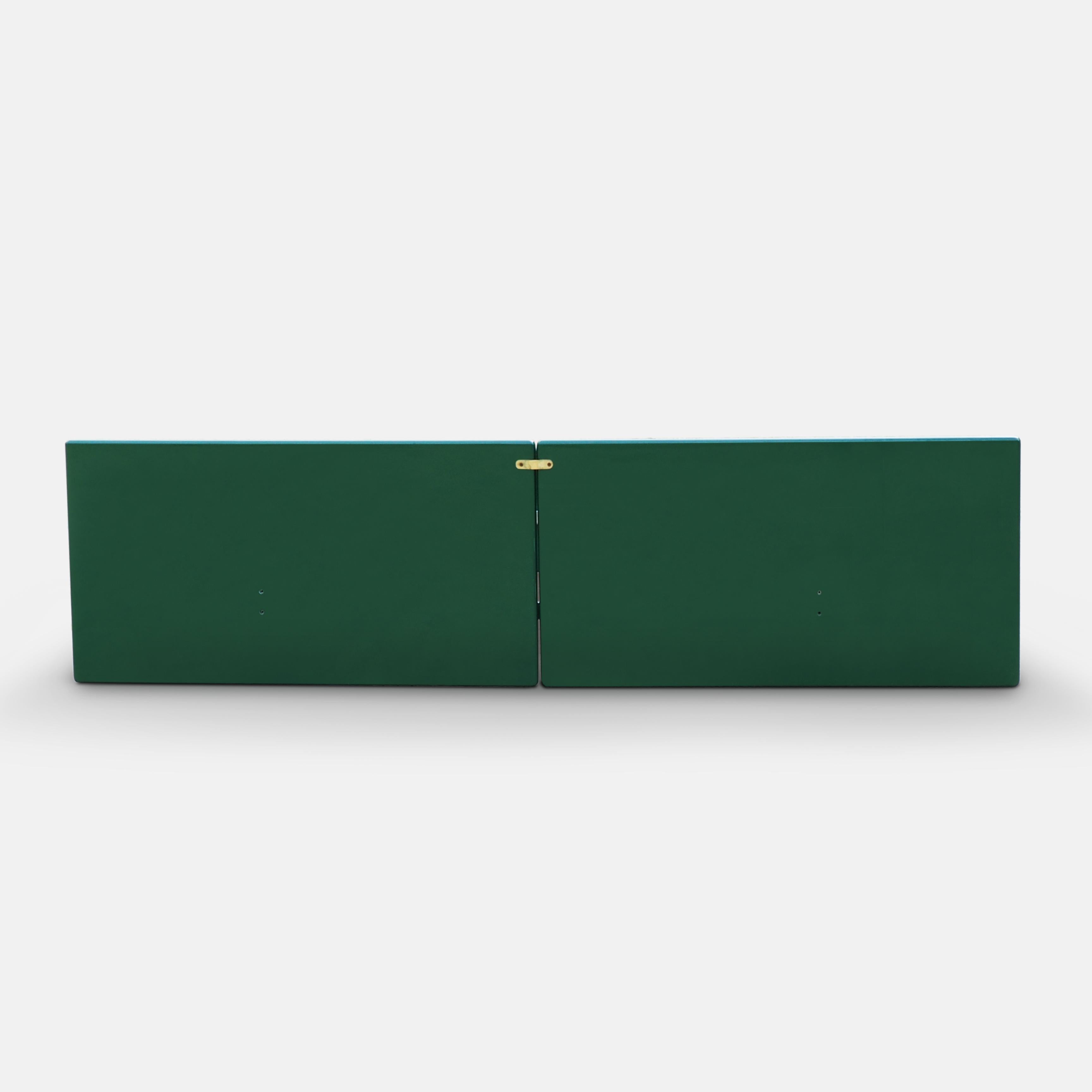 Kazuhide Takahama Green Lacquered Bed Frame for Simon, Dino Gavina, Italy, 1970s 7