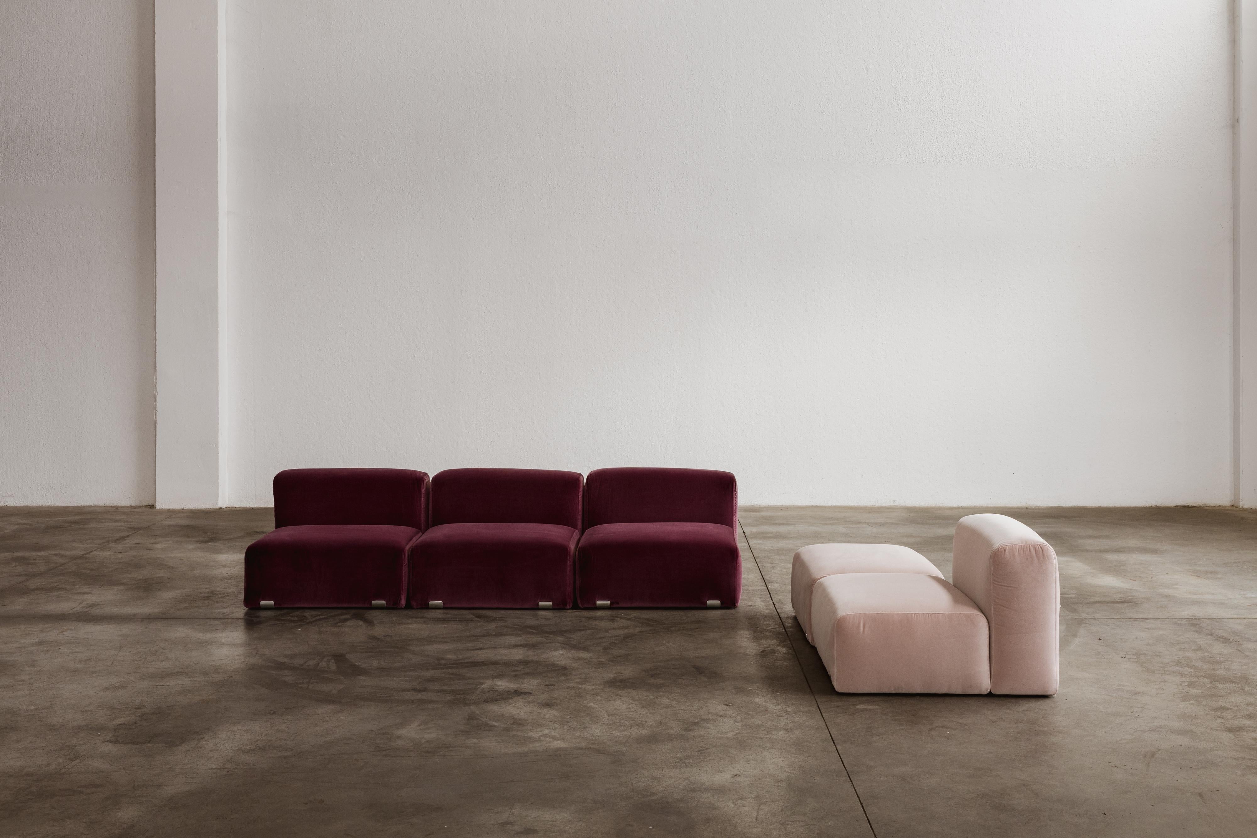 Kazuhide Takahama “Marcel” Modular Sofa for Gavina, 1965, Set of 5 In Good Condition For Sale In Lonigo, Veneto