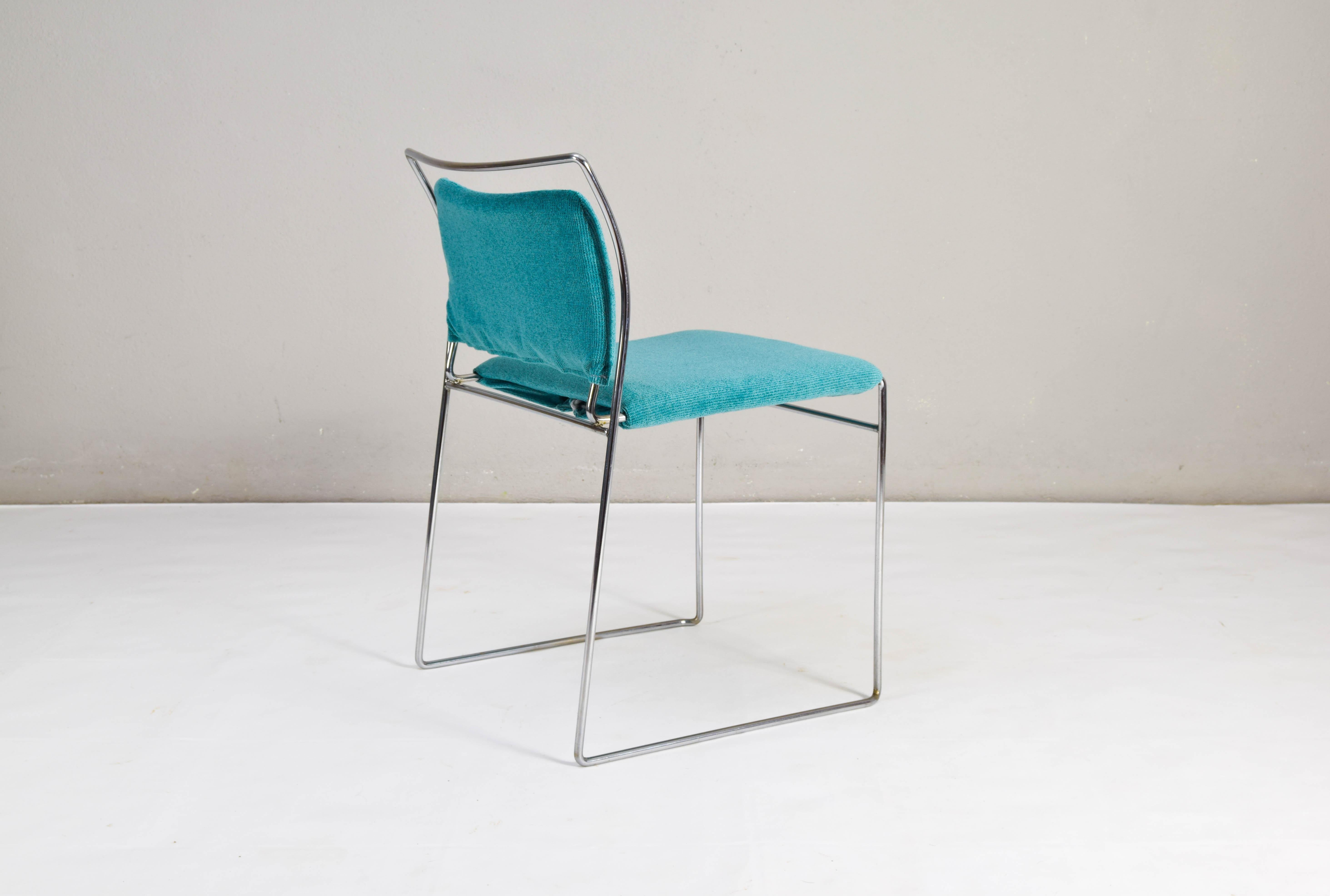Kazuhide Takahama Mid-Century Modern Velvet Tulu Chairs to MYC Gavina Set of Six For Sale 4